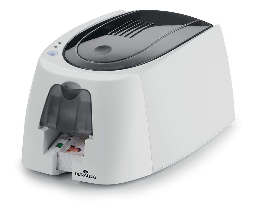 Durable DURACARD ID 300 ID Name Badge Card Printer | with Ribbon and 100 Cards