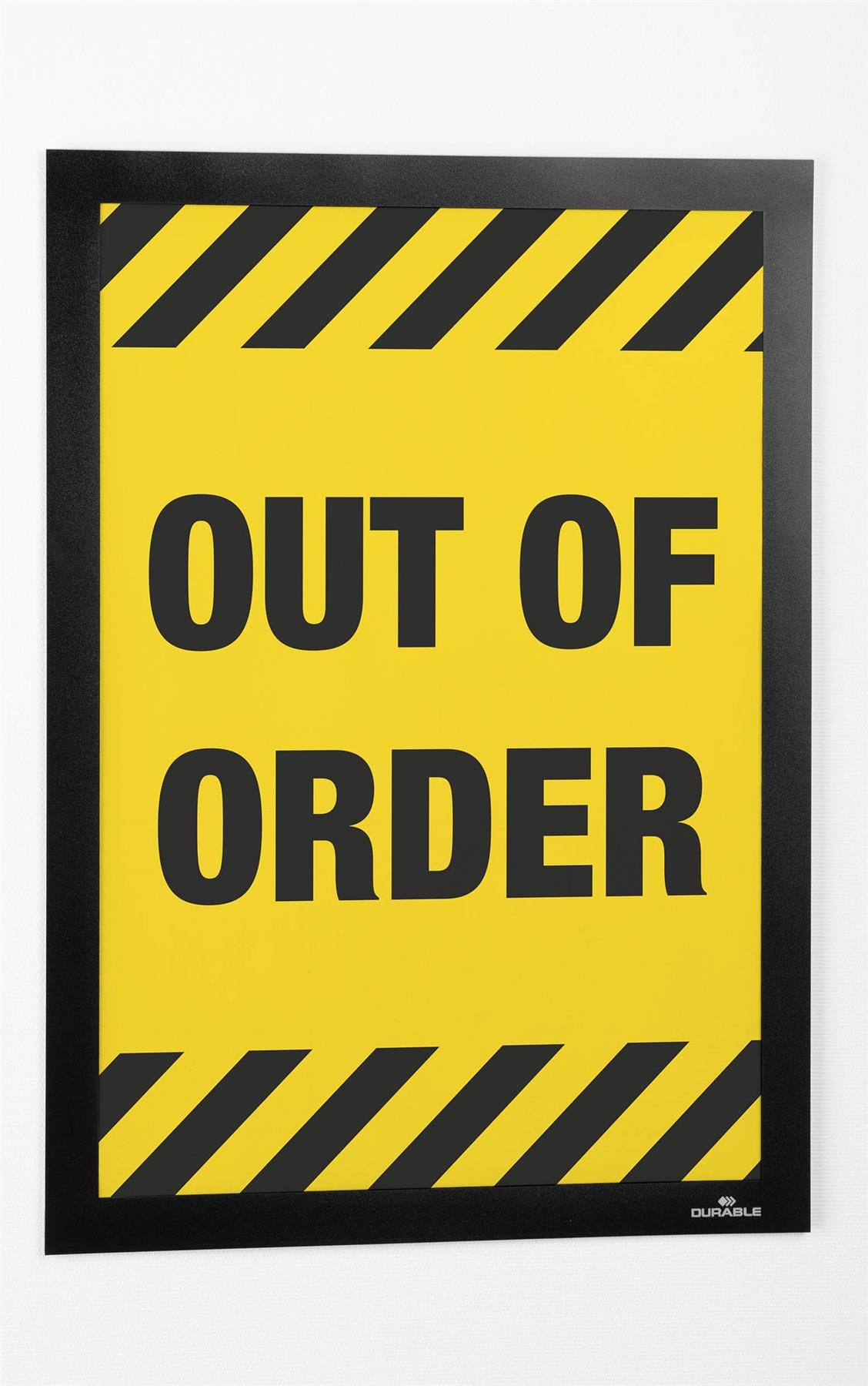 Durable DURAFRAME Wallpaper Self Adhesive Magnetic Signage Frame | A4 Black