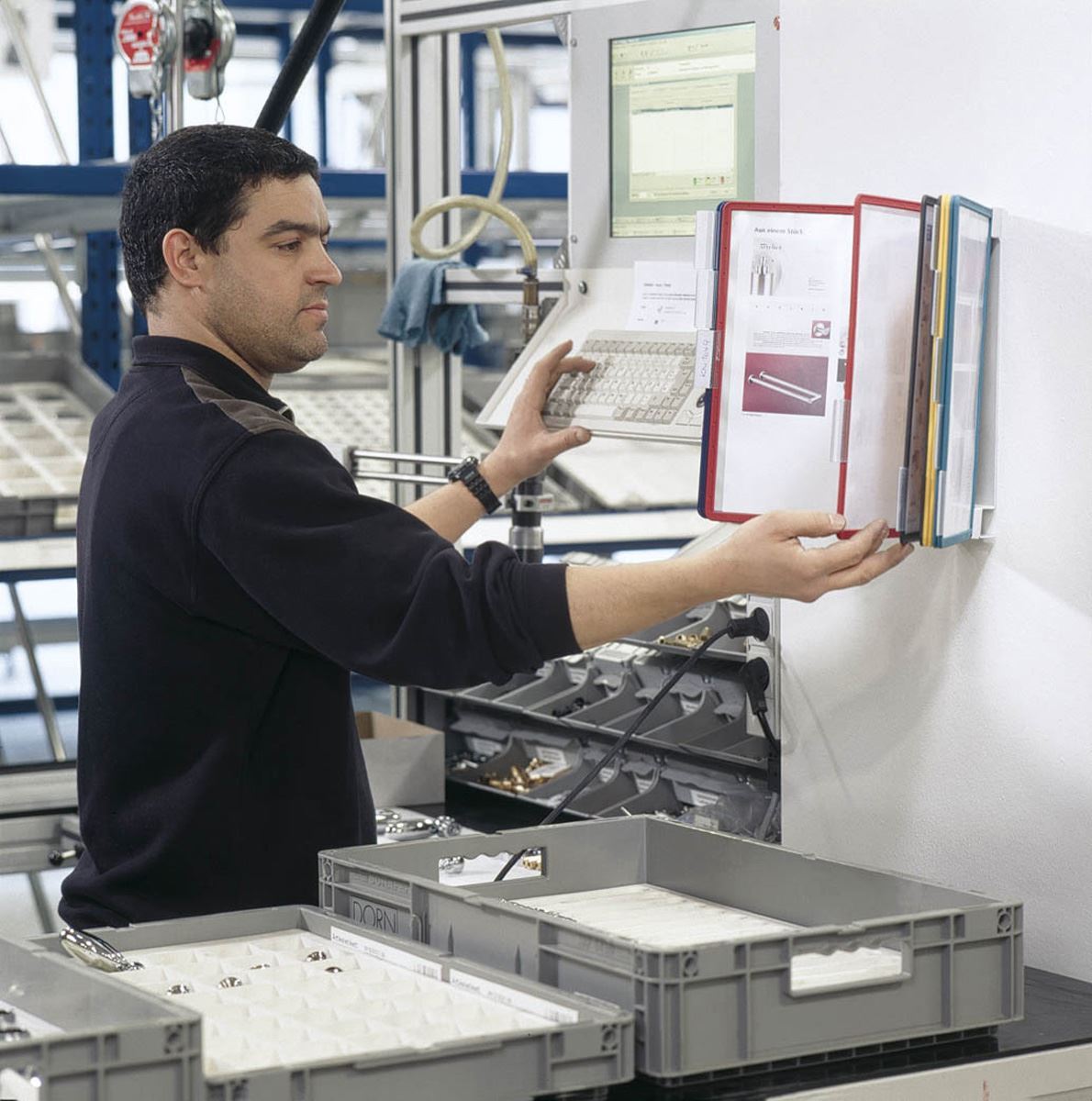 Durable VARIO WALL 10 Display Panel Document Holder | 10 Panel | A4 Colour Coded