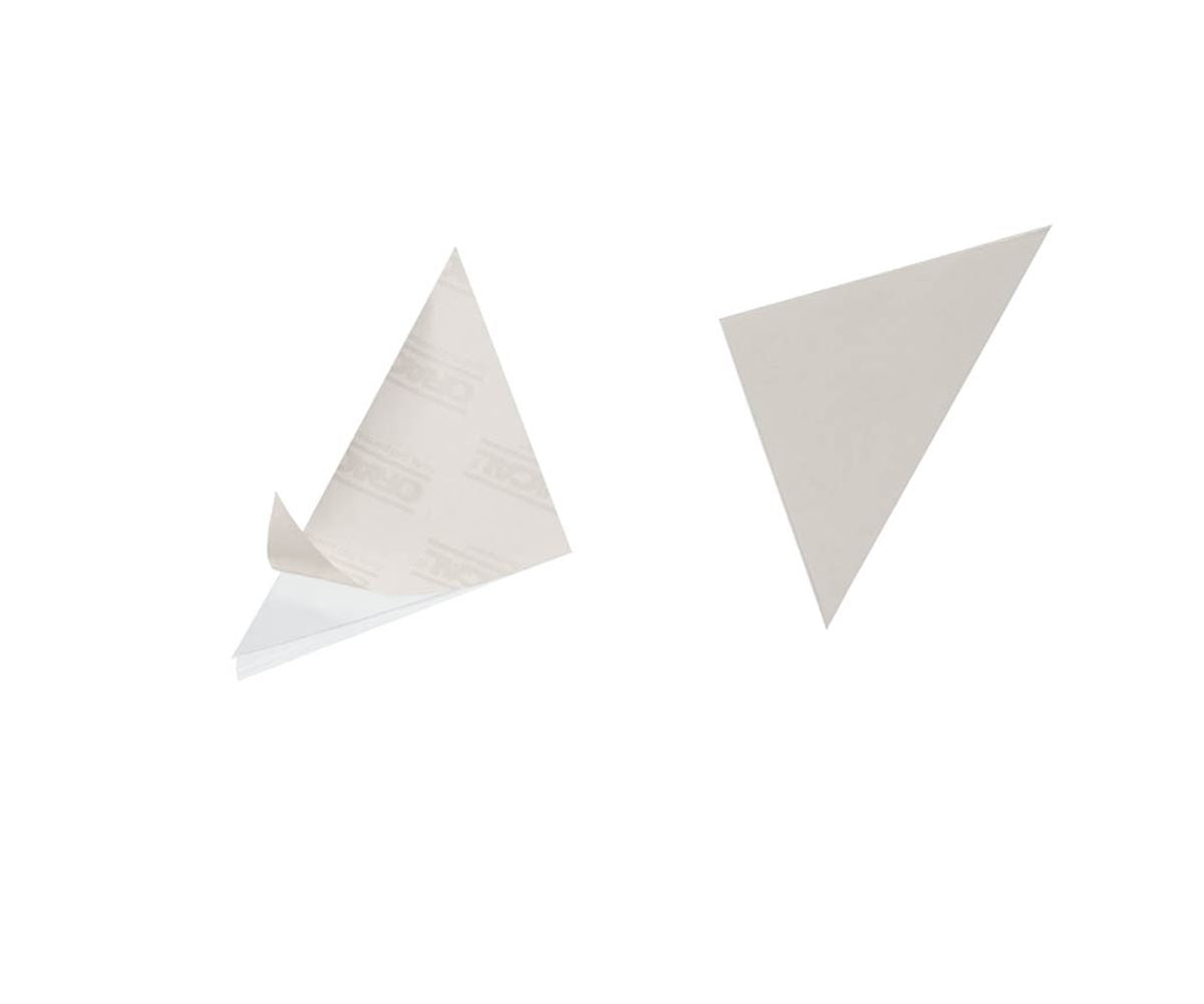 Durable CORNERFIX Self-Adhesive Triangle Corner Pockets | 100 Pack | 125 x 125mm