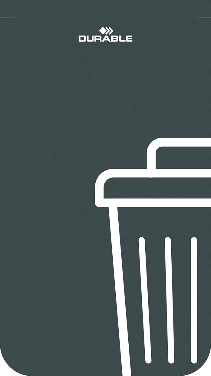 Durable 55L General Waste Bin | Sheet Steel Recycling Separation Bin | DURASORT