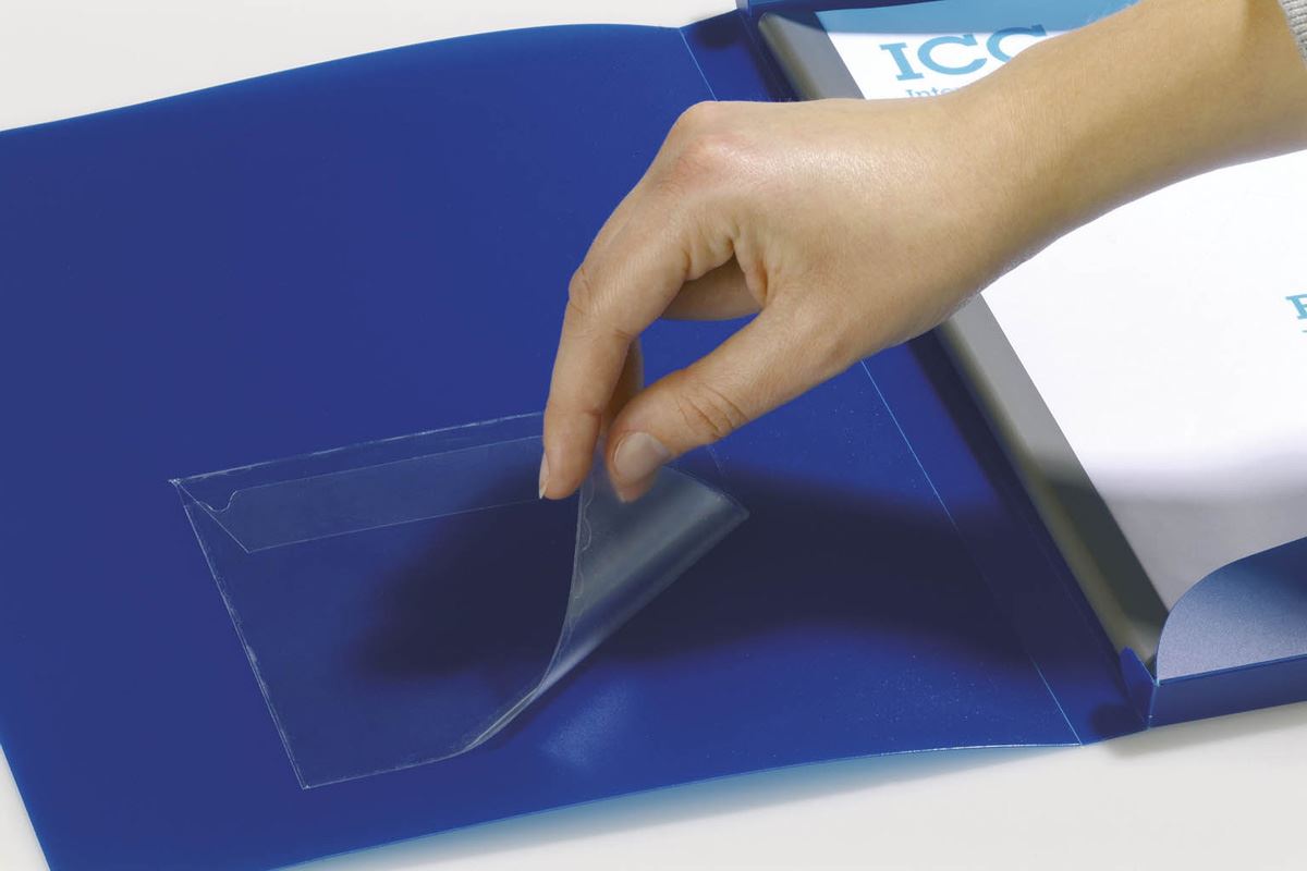 Durable POCKETFIX Self-Adhesive Clear CD\DVD Sleeve Pocket | 100 Pack