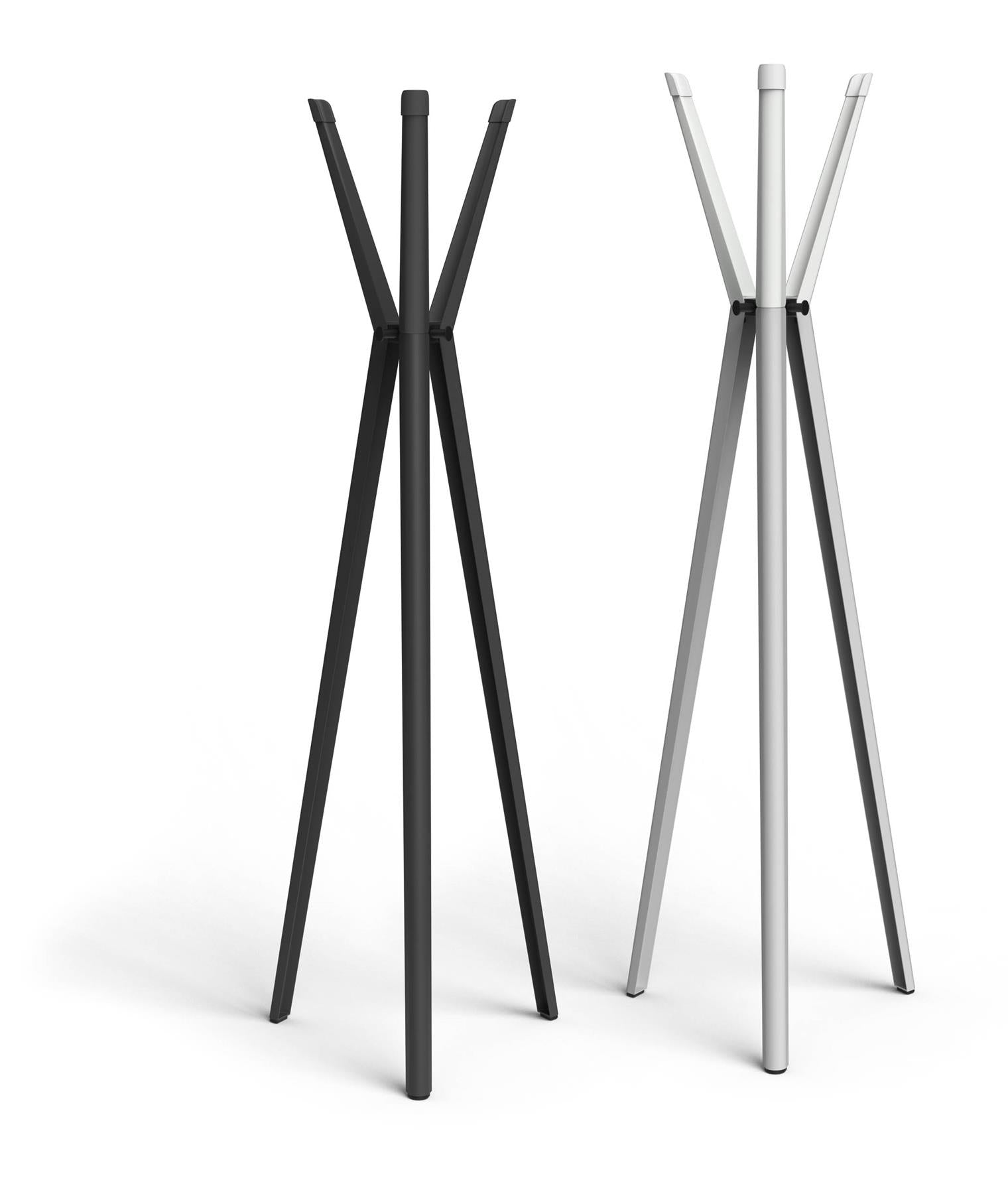 Durable DURASTORE Aluminium Coat Stand Freestanding 6 Hooks Clothes Rack | Black