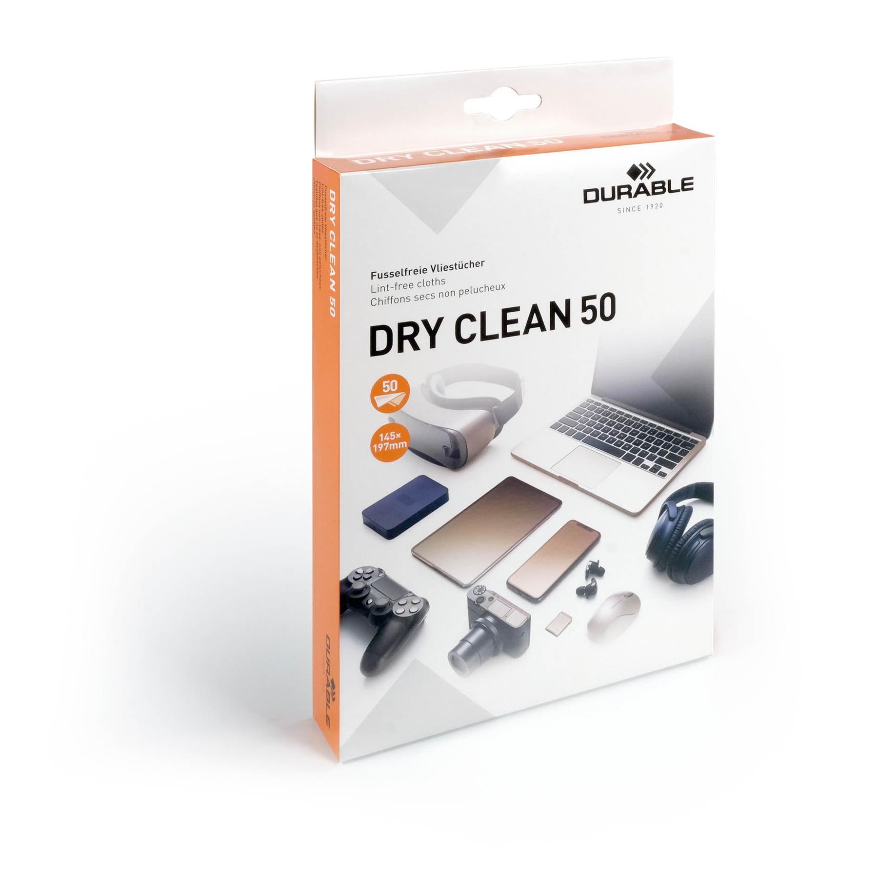 Durable Absorbent Dry Phone Cleaning Wipes | 50 Biodegradable Sachets