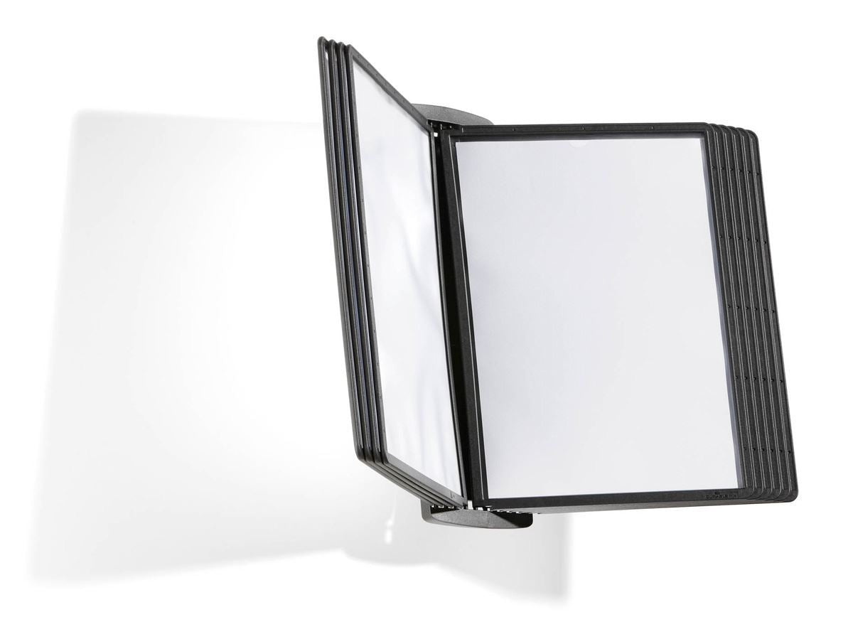 Durable SHERPA WALL 10 Display Panel Document Holder | 10 Panels | A4 Black