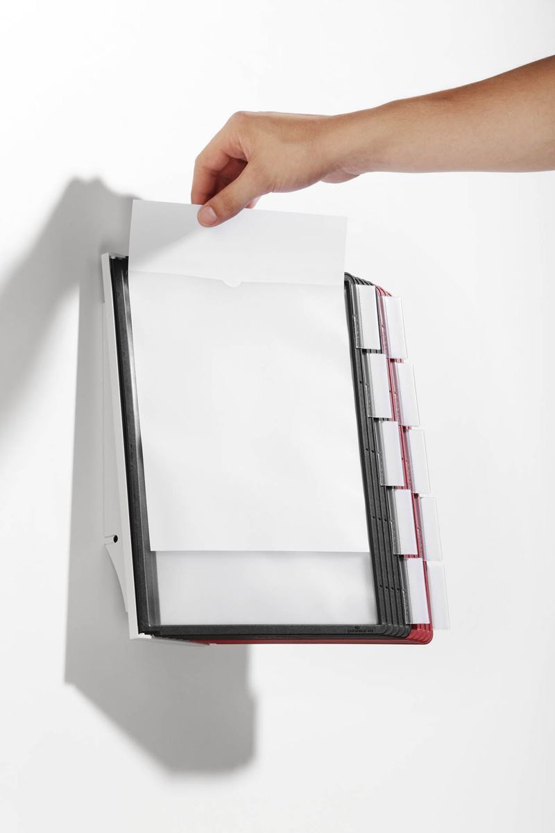 Durable SHERPA WALL 10 Display Panel Document Split Flap Index | A4 Colour Coded