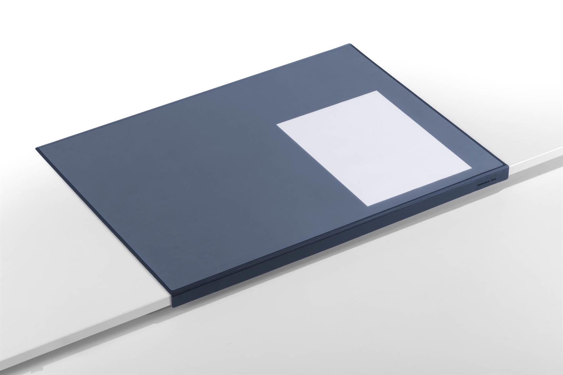 Durable Clear Overlay Edge Protector Desk Mat Pad for Notes | 65x50 cm | Blue