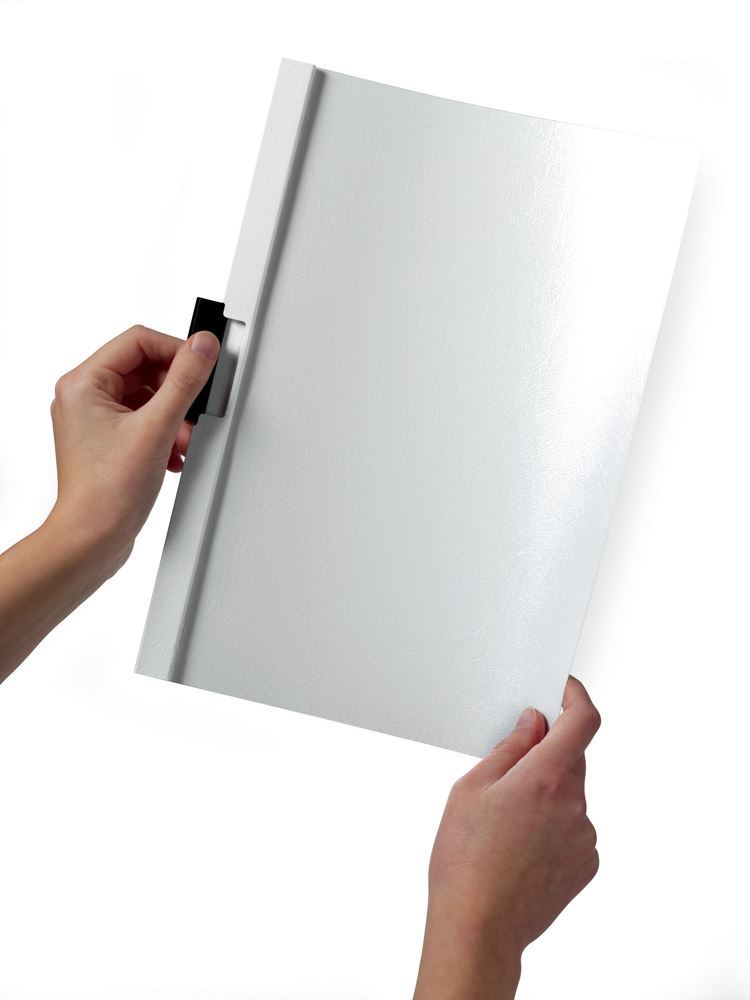 Durable DURACLIP 60 Sheet Document Metal Clip File Folder | 25 Pack | A4 Grey