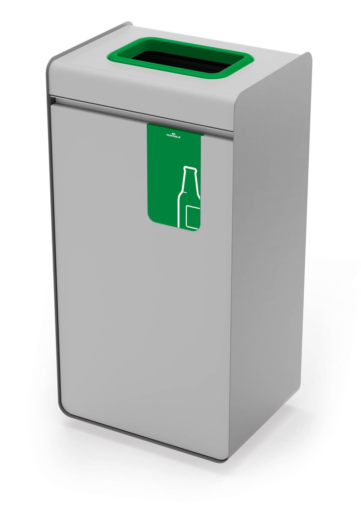 Durable 55L Glass Waste Bin | Sheet Steel Recycling Separation Bin | DURASORT®