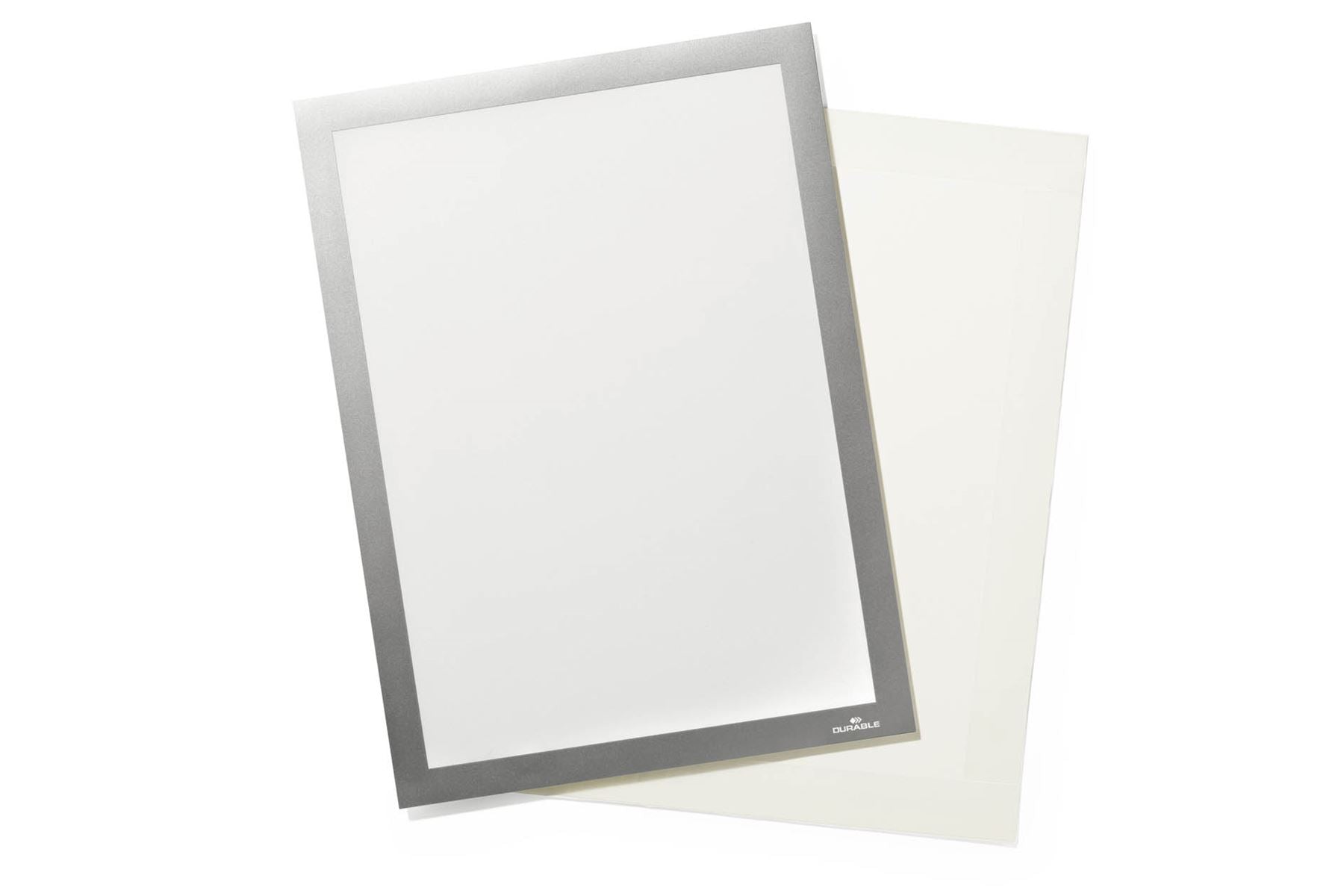 Durable DURAFRAME GRIP Fabric Adhesive Magnetic Signage Frame | A4 | Silver