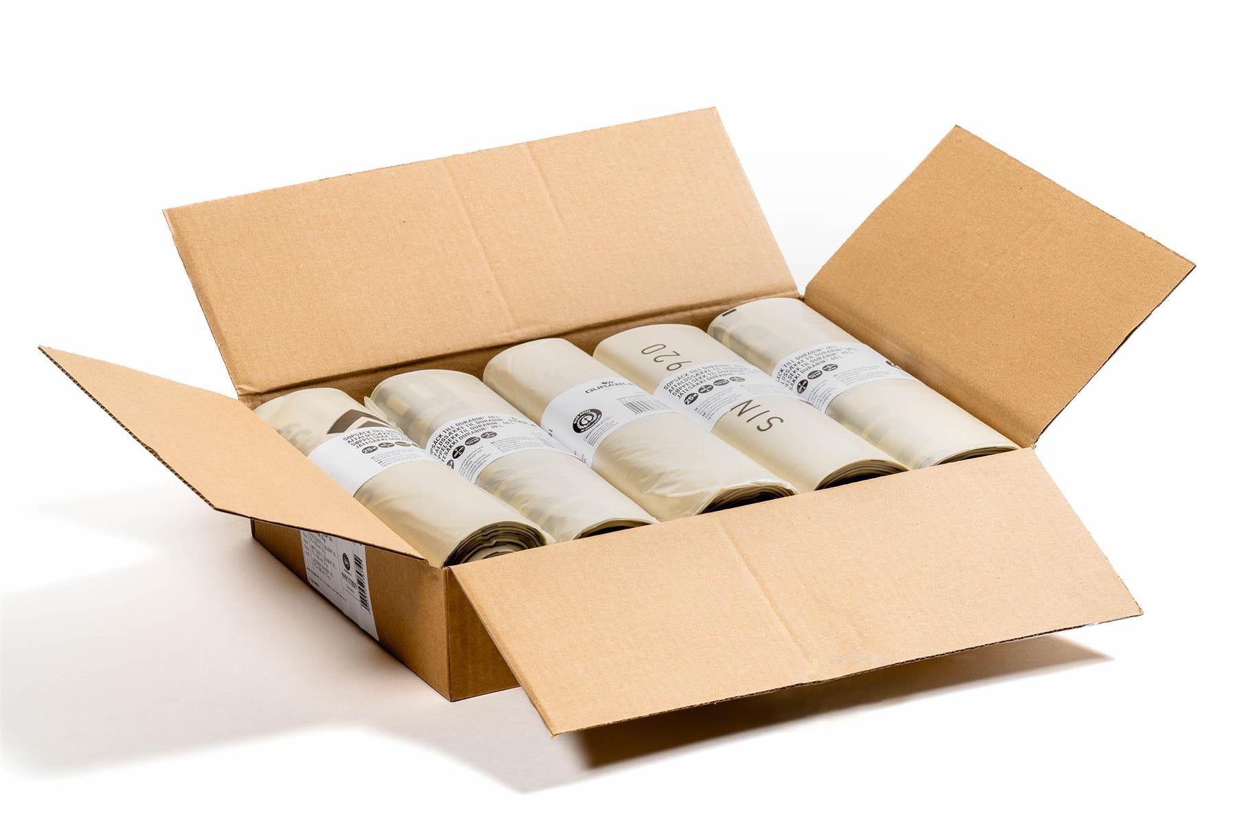 Durable ECO 110L Bin Bags | 100% Recycled Bin Liners | Fits 60L Bins | 25 Pack