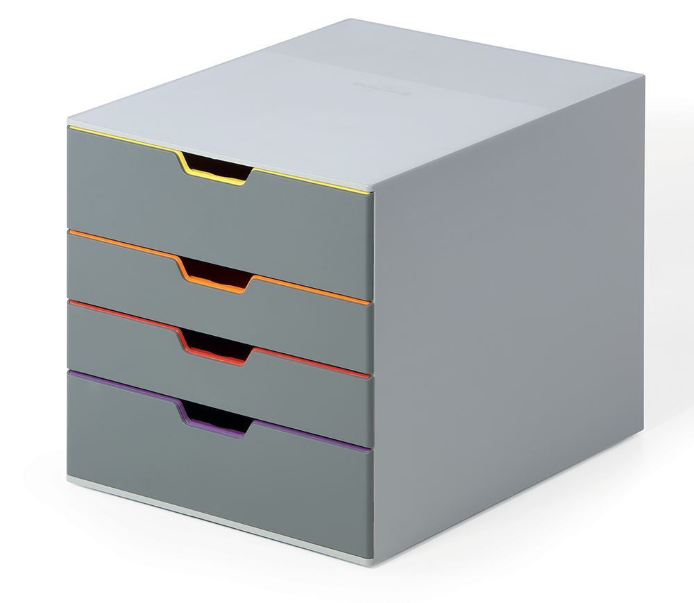 Durable VARICOLOR Desktop Organiser 4 Drawer Colour Coded Modular Storage | A4+