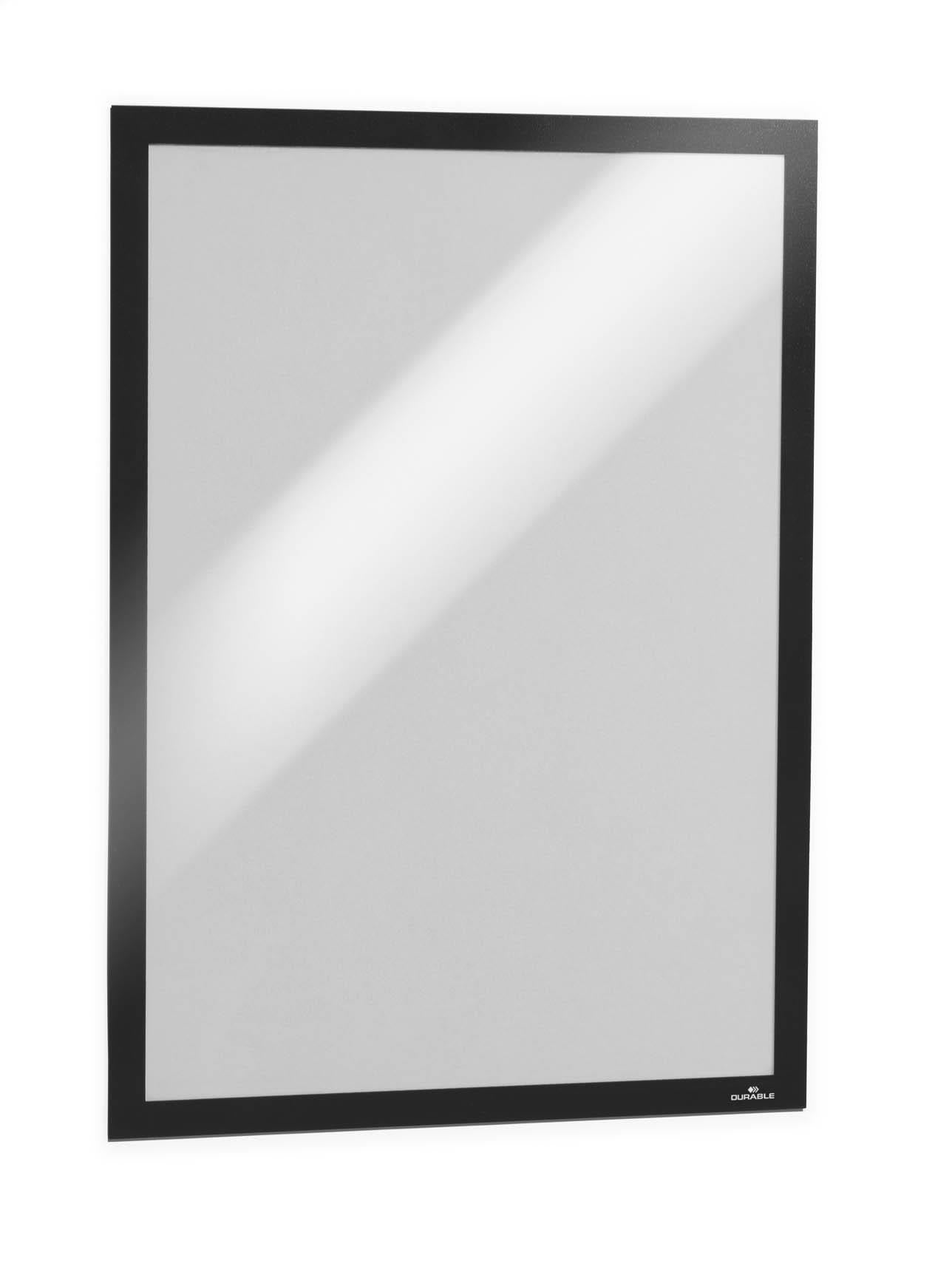Durable DURAFRAME UV Poster Adhesive Magnetic Signage Frame | A2 Black