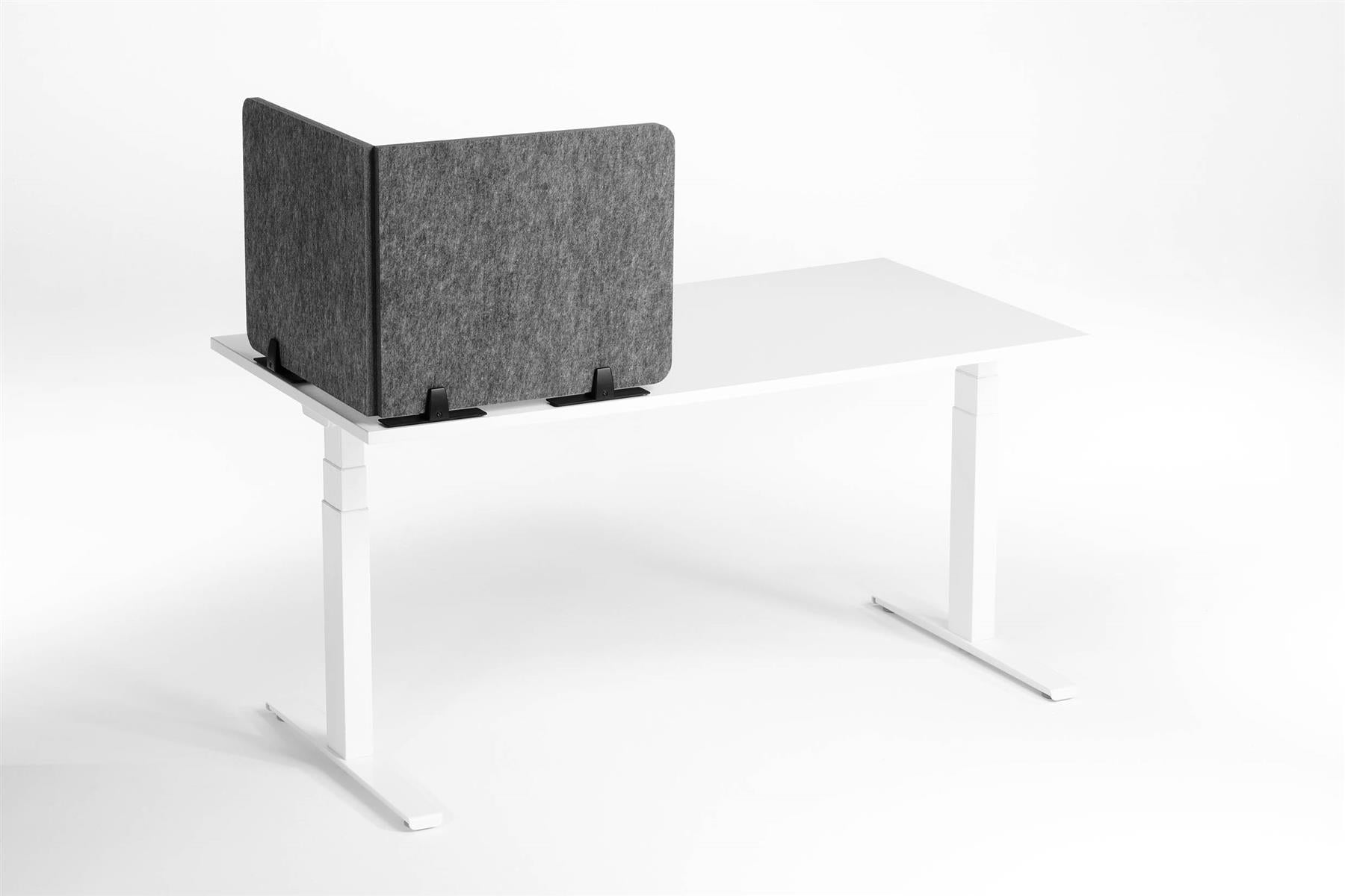 Durable Felt Desk Divider Panel | Visual Acoustic Privacy Partition 120cm | Grey