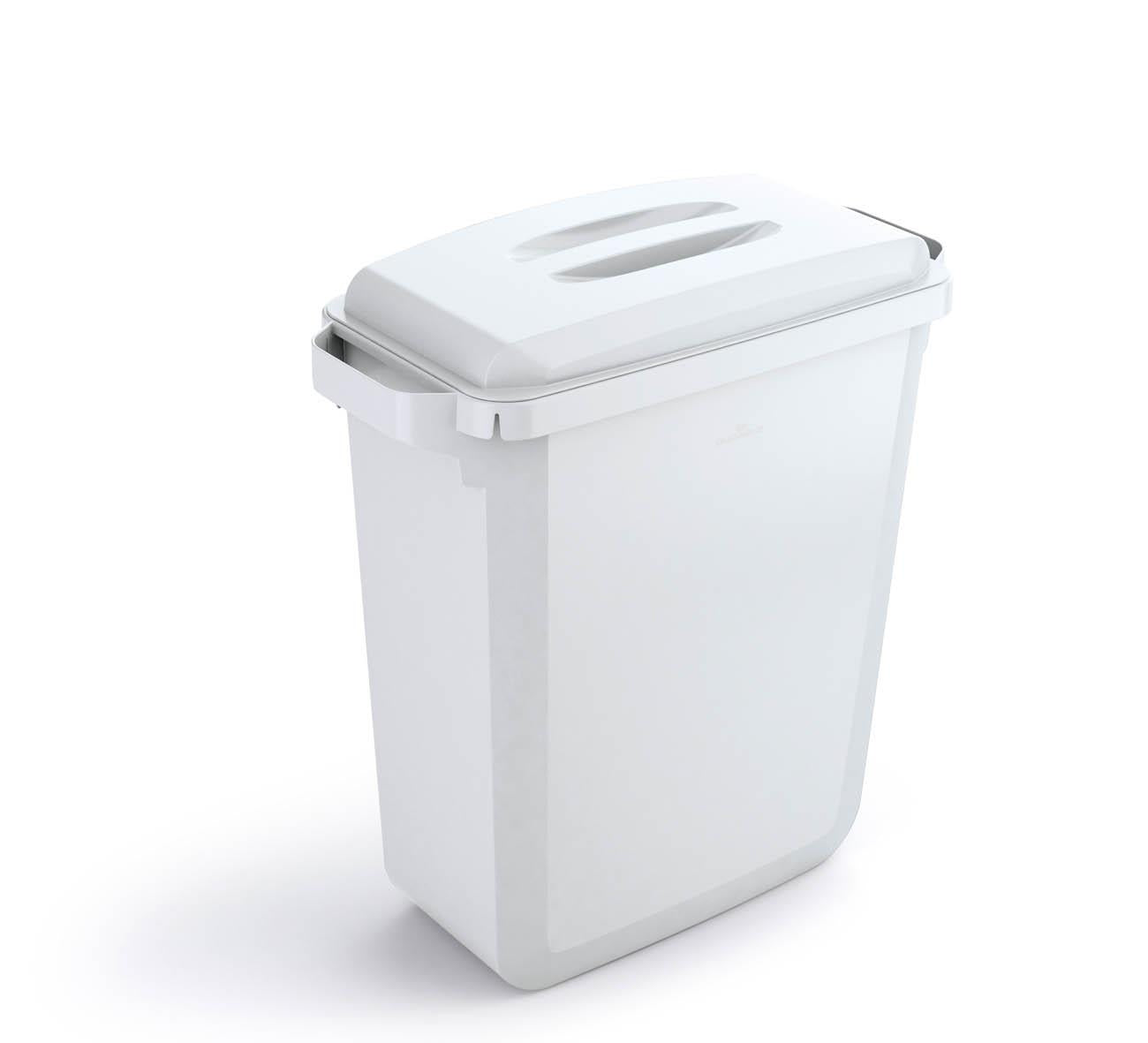 Durable 60L Bin Lid White | Rectangular Recycling Bin Lid | Food Safe | DURABIN