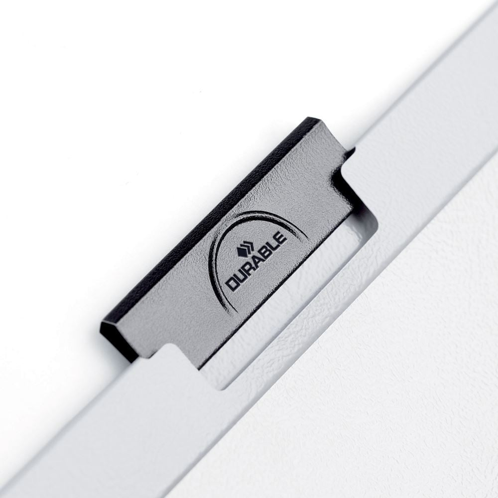 Durable DURACLIP 60 Sheet Document Metal Clip File Folder | 25 Pack | A4 Grey