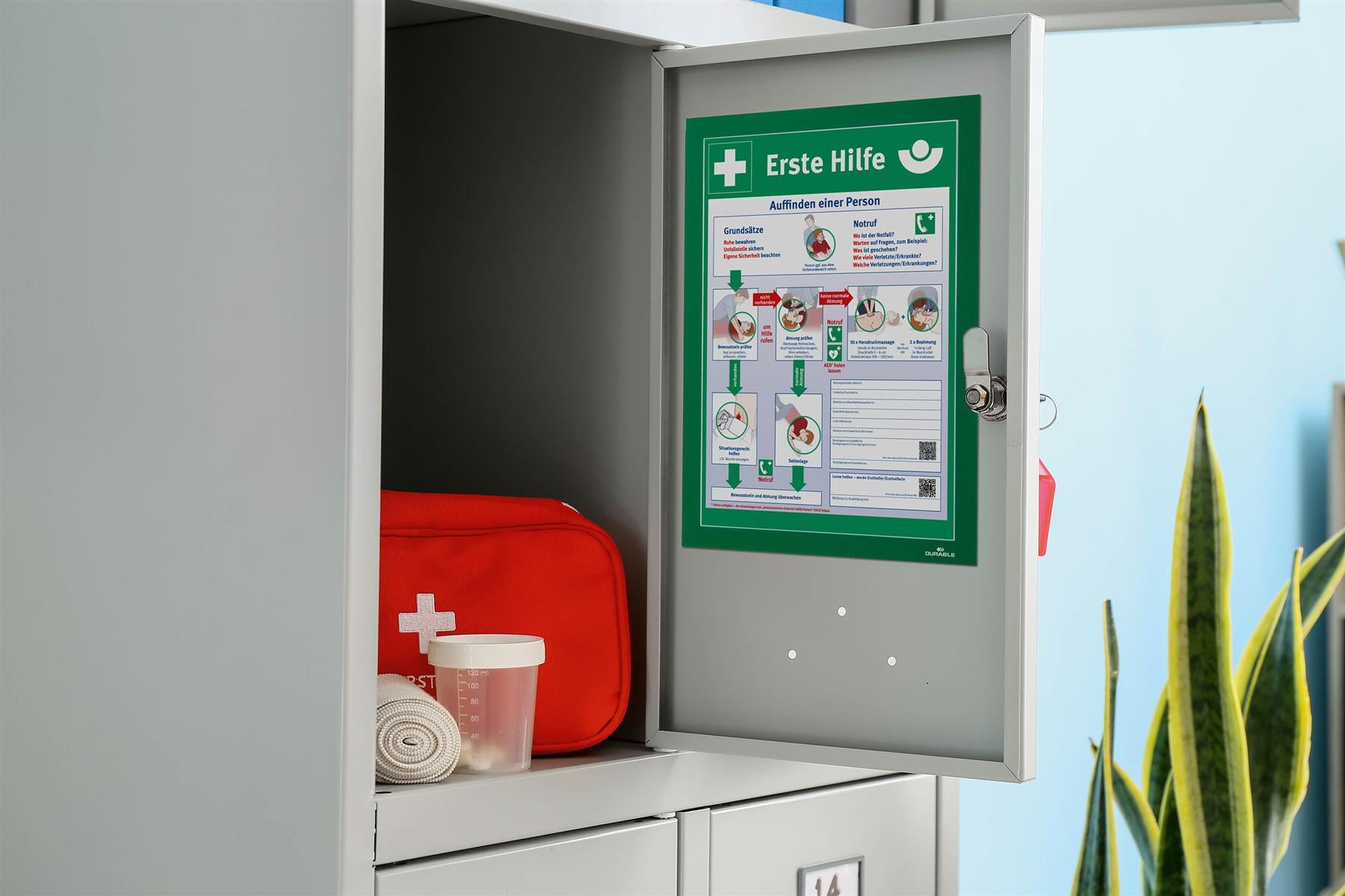 Durable DURAFRAME Magnetic Document Signage Frame for Metal | 5 Pack | A4 Green