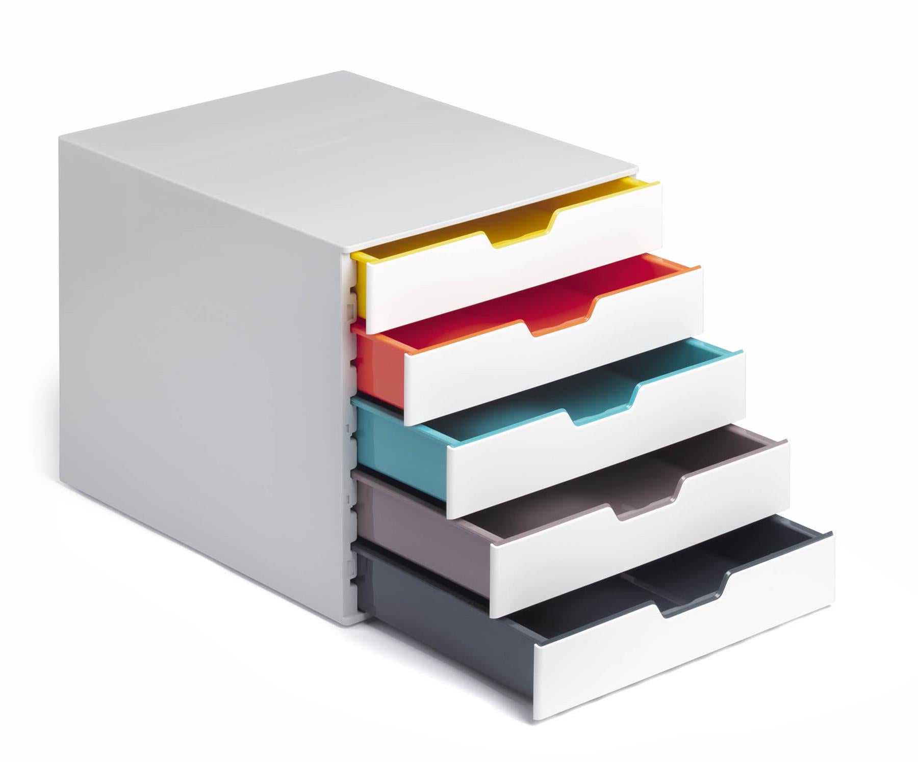 Durable VARICOLOR MIX Desktop Organiser 5 Drawer Colour Coded Storage | A4+