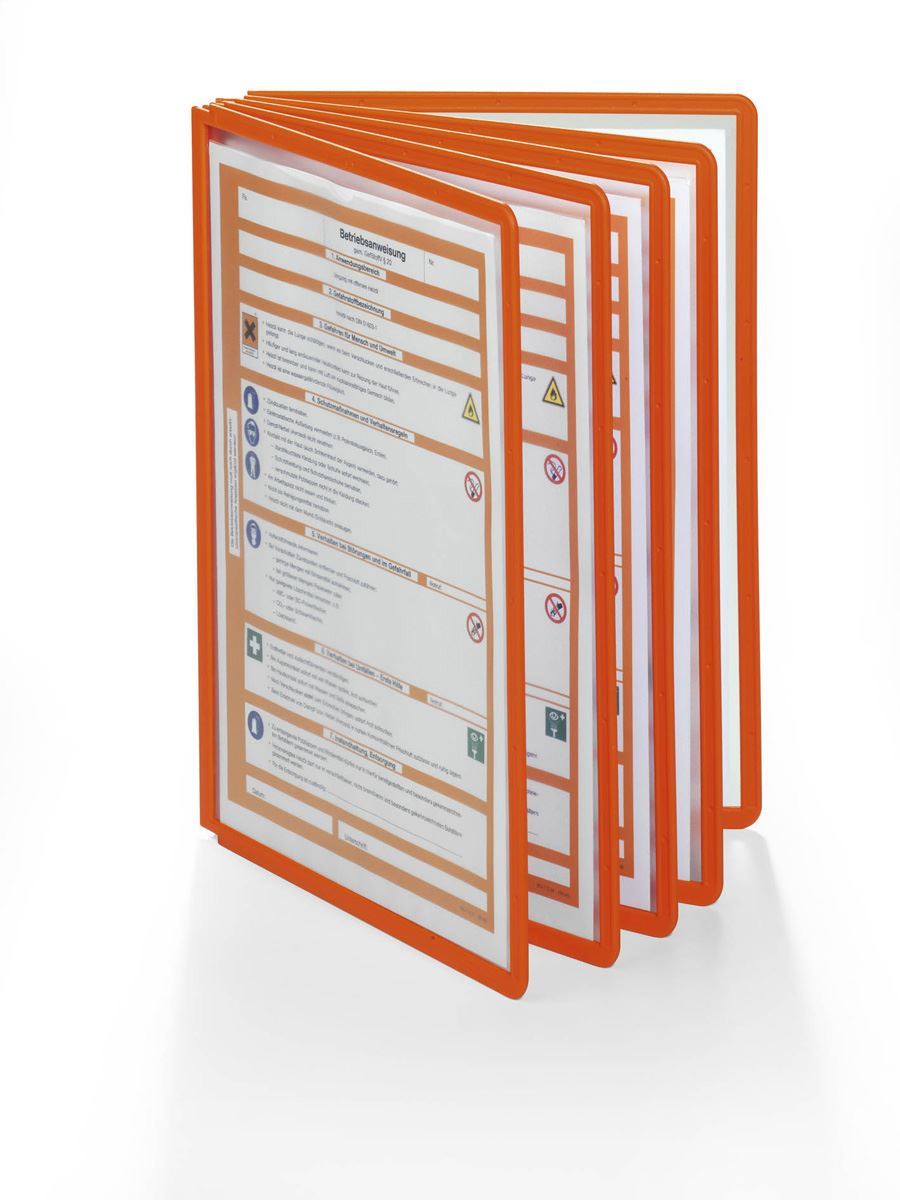 Durable SHERPA Replacement Display Panels | 5 Pack | A4 Orange