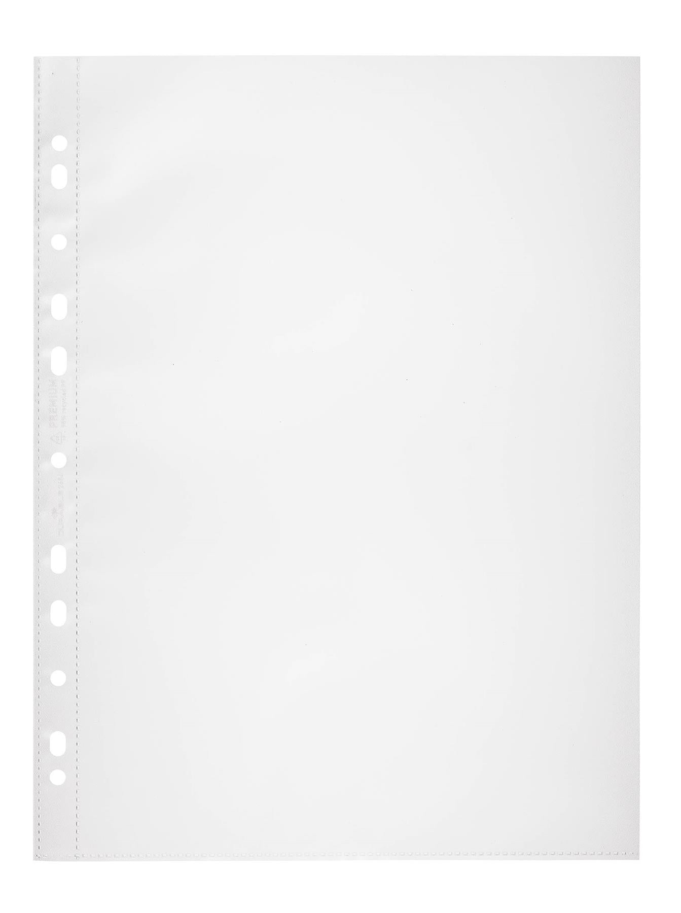 Durable Recycled Punched Pocket PREMIUM Sleeve Wallets | Box of 100 | A4 Clear