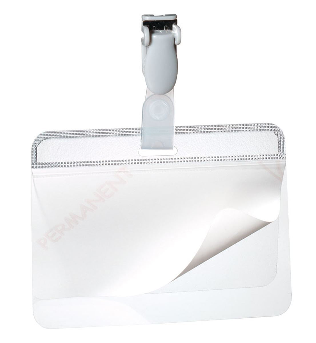 Durable Self-Laminating Clip Name Badge ID Card Holders | 25 Pack | 60 x 90mm