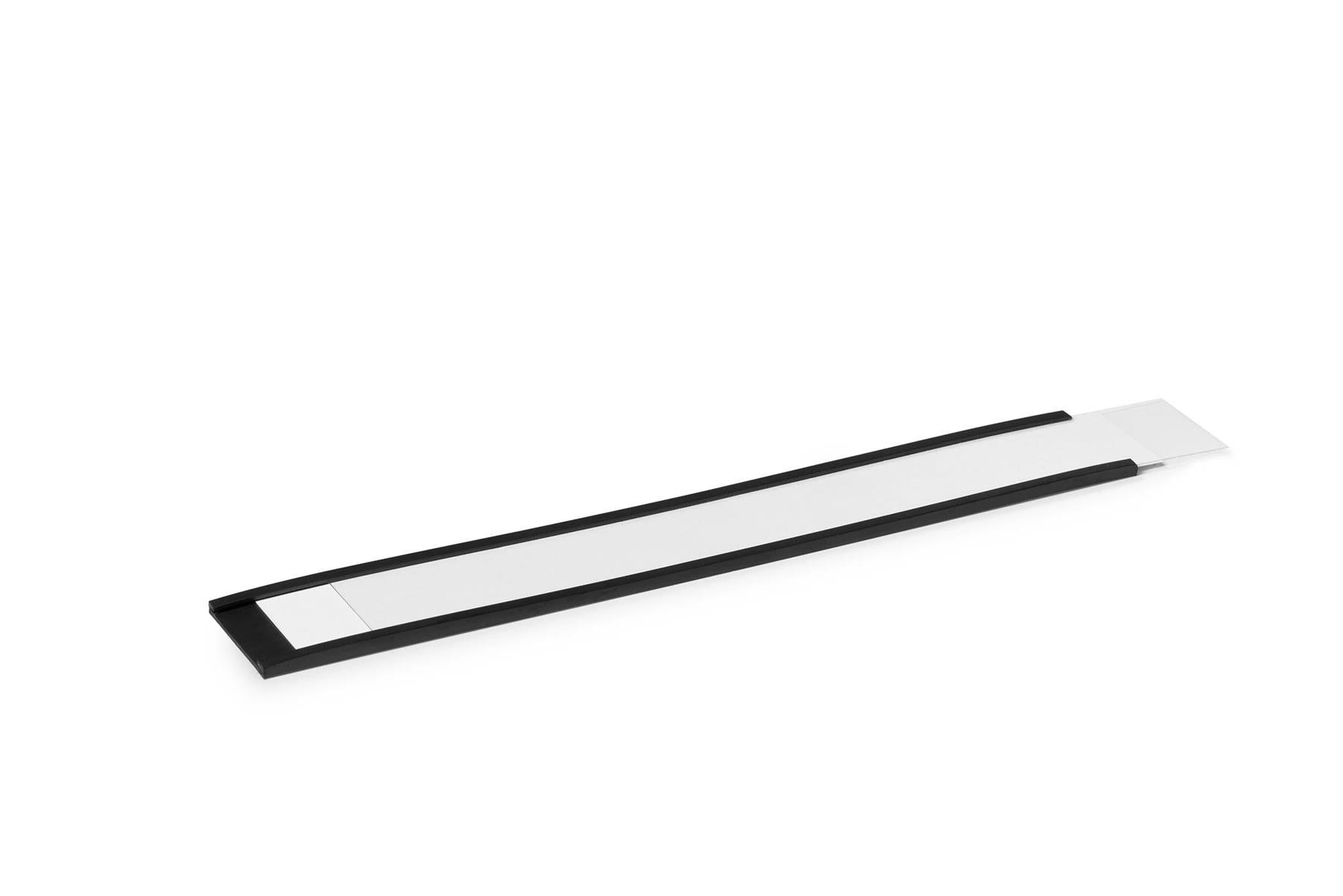 Durable Magnetic C Channel Ticket Lable Holders | 5 Pack | 200 x 30mm | Black