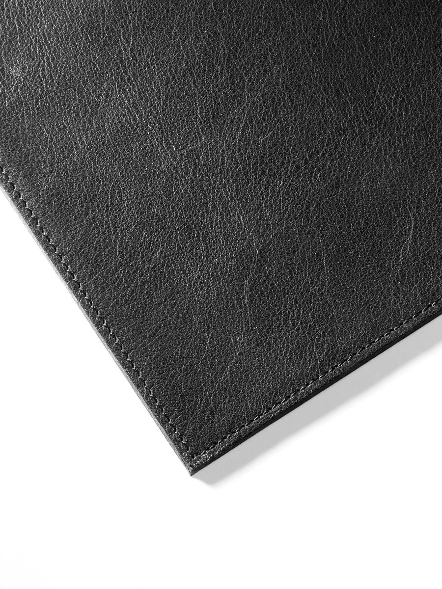 Durable Genuine Leather Non-Slip Desk Mat PC Keyboard Pad | 65x45 cm | Black