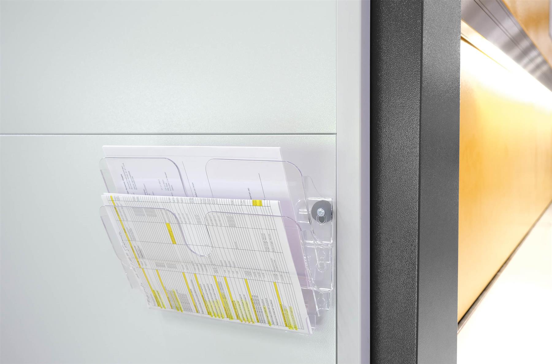 Durable A4 Magnetic Literature Holder | Dual Wall Display | FLEXIPLUS | Clear