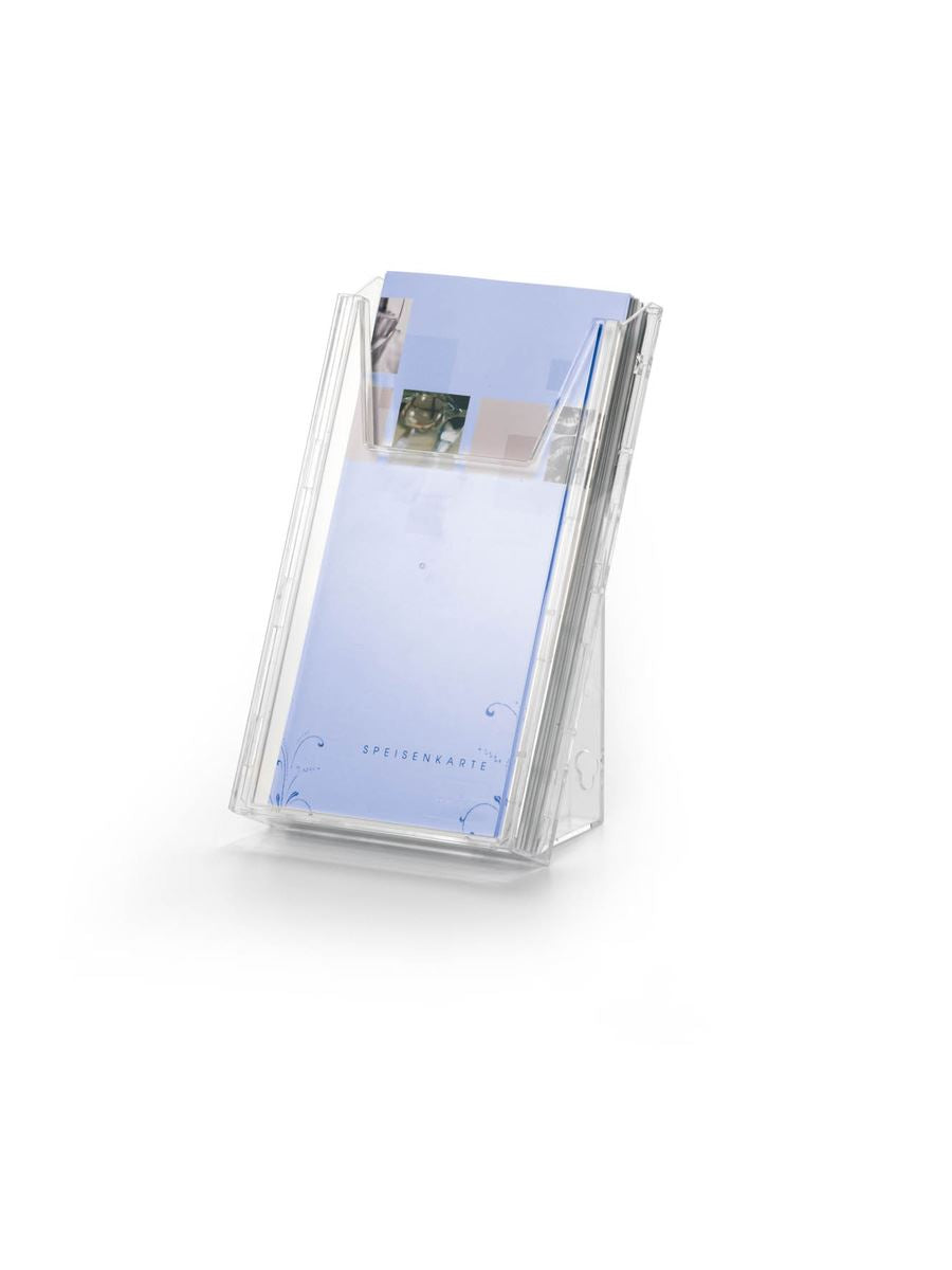 Durable COMBIBOXX Stand & Wall Literature Tray | 1/3 A4 Portrait | Clear