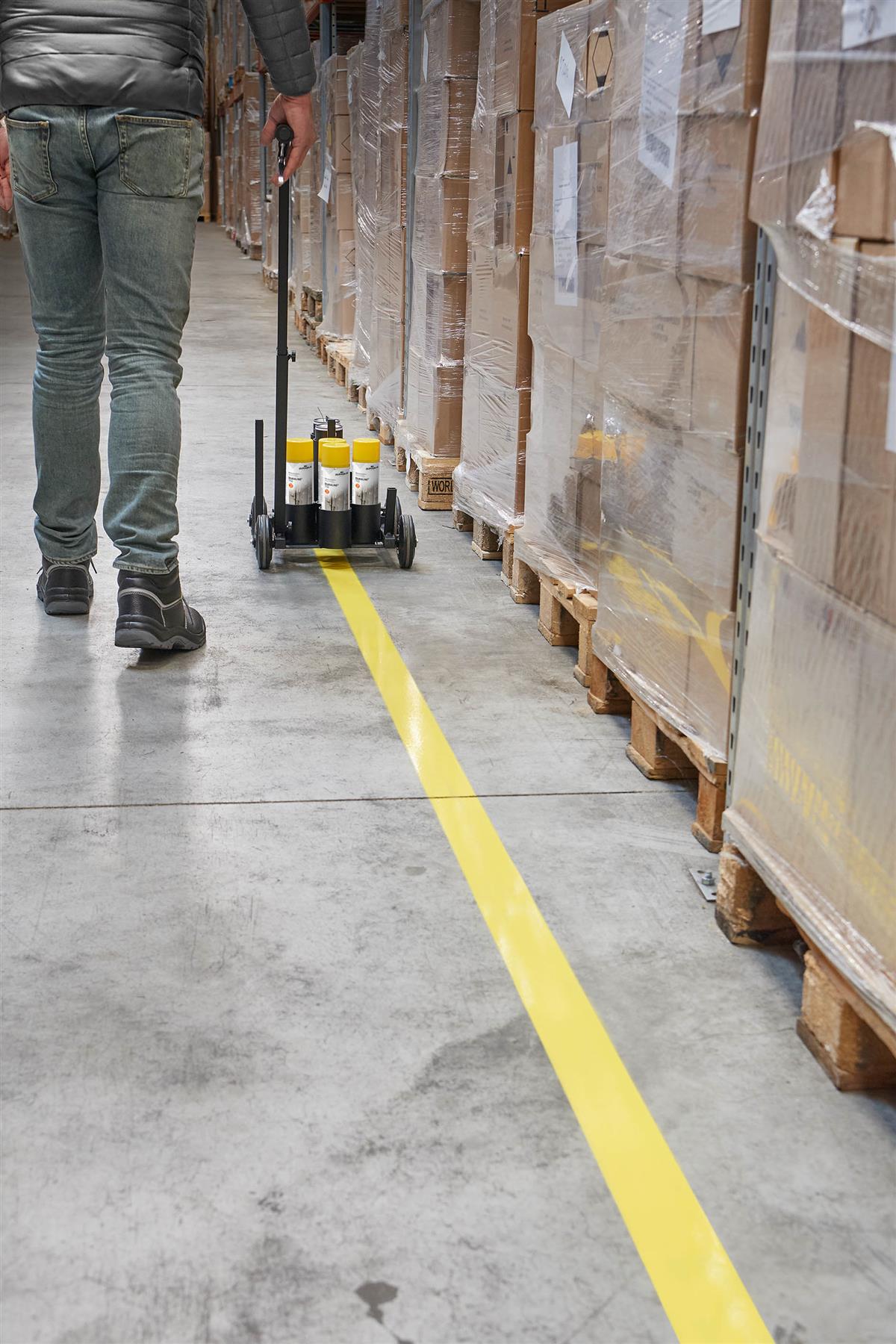 Durable DURALINE EasyTrack Floor Marking Trolley | Adjustable Spray Paint Tool
