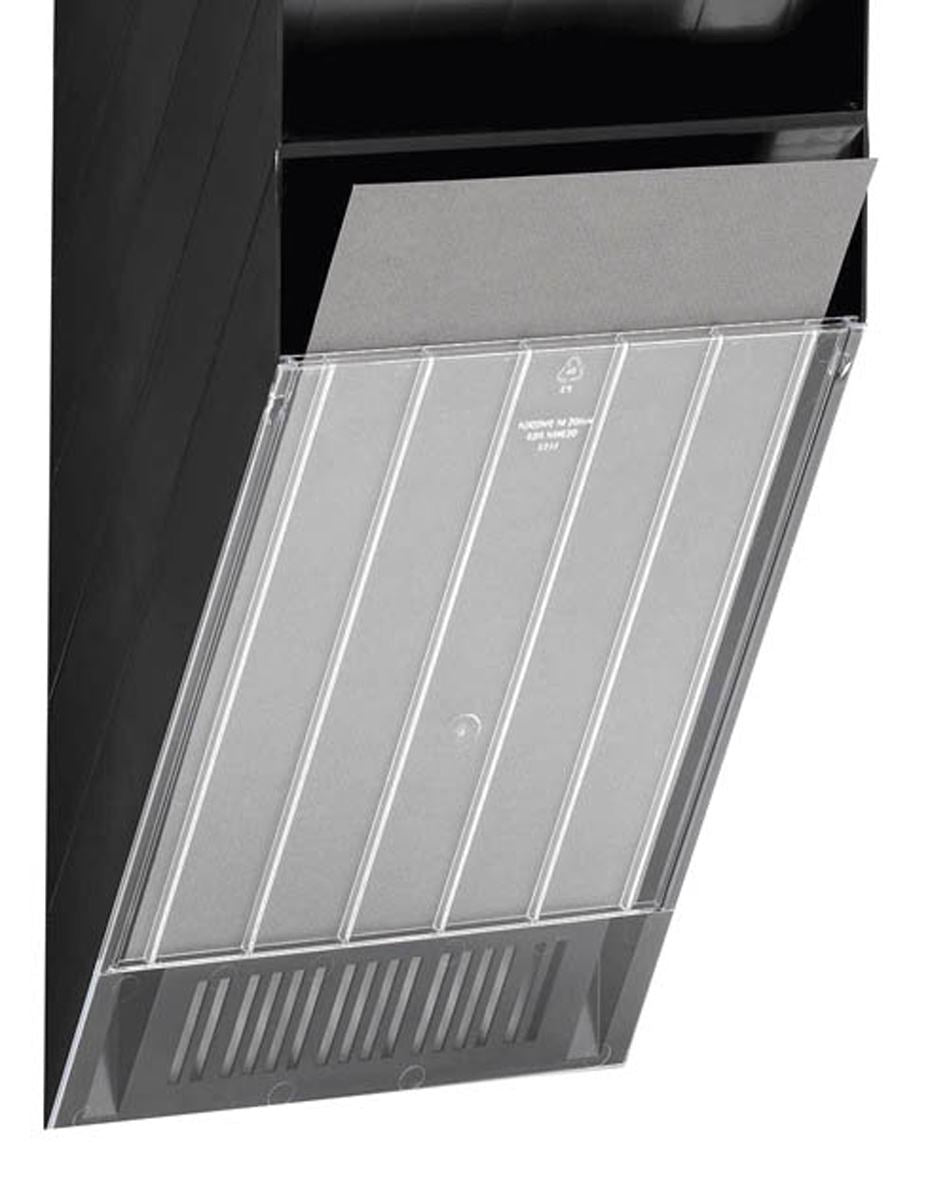 Durable Front Plate for FLEXIBOXX A4 Portrait Literature Tray | Clear