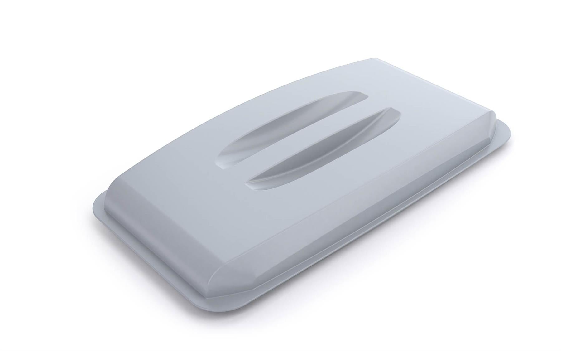 Durable DURABIN Grey Rectangular Recycling Bin + Lid | Food Safe | 60L