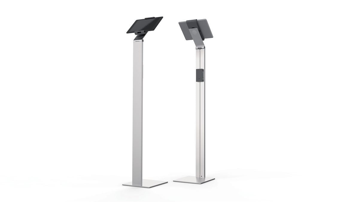 Durable Aluminium Tablet Holder iPad Floor Exhibition Stand | Rotates & Locks