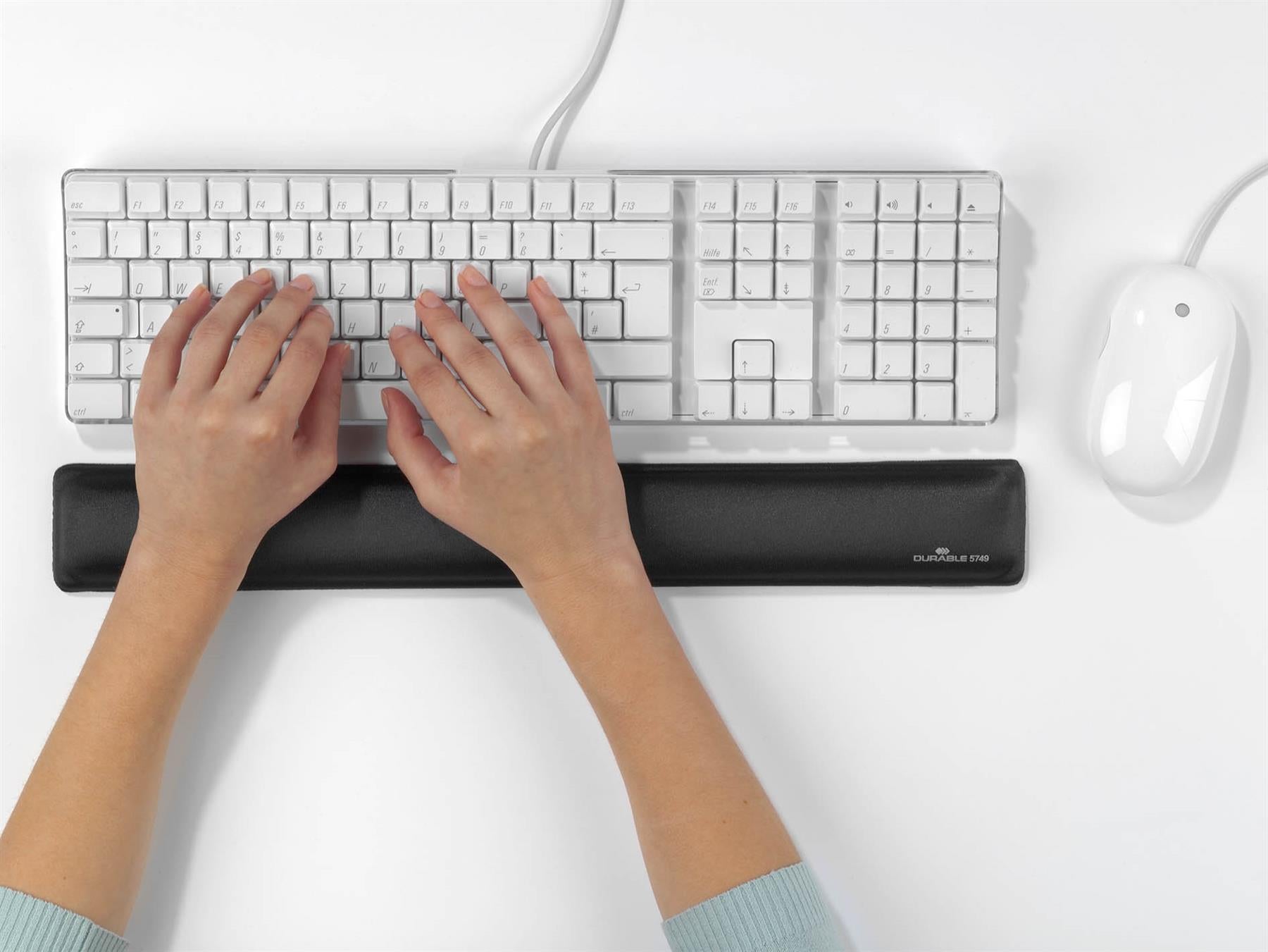 Durable Ergonomic Soft Touch Keyboard Gel Wrist Rest Support | 46 x 6 cm | Grey
