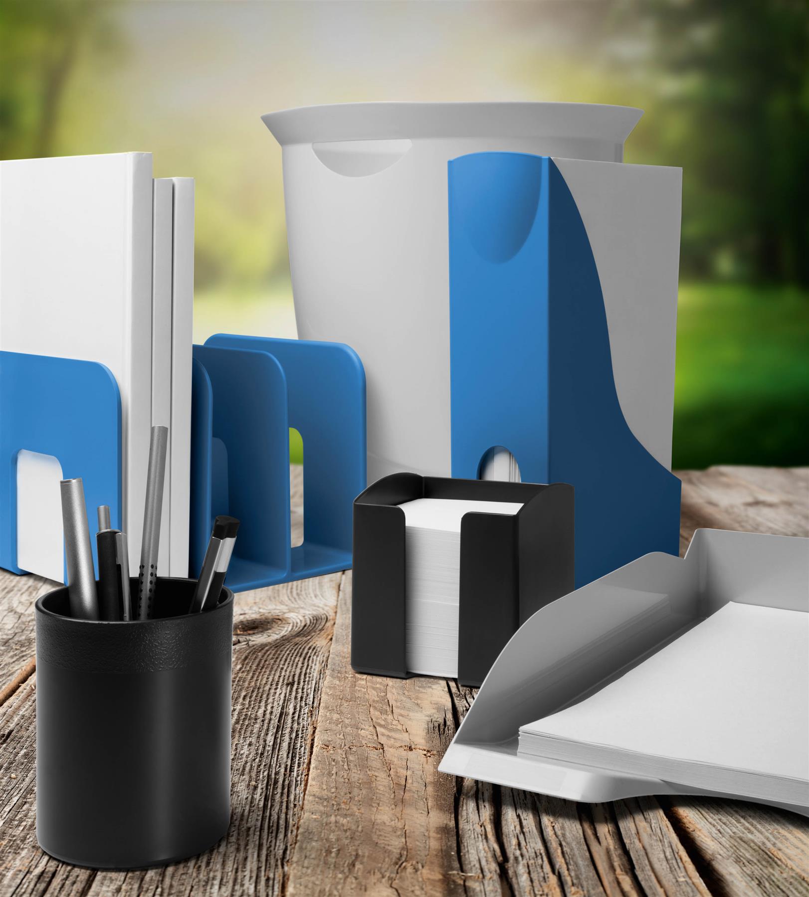 Durable ECO Magazine Rack Recycled Plastic Document File Organiser | A4 Blue