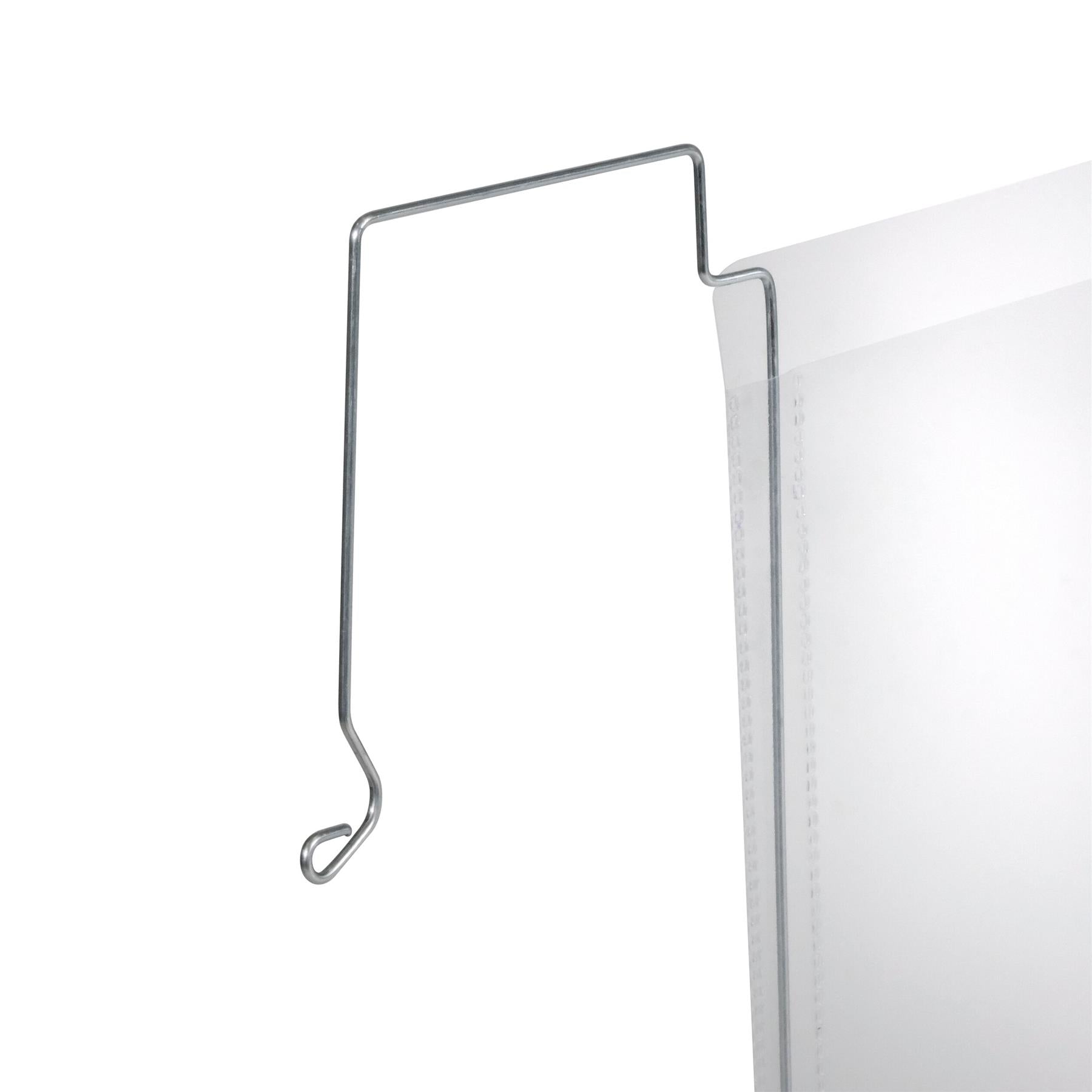 Durable Wire Hanging Document Pocket | Ticket Holder | 50 Pack | A5 Clear