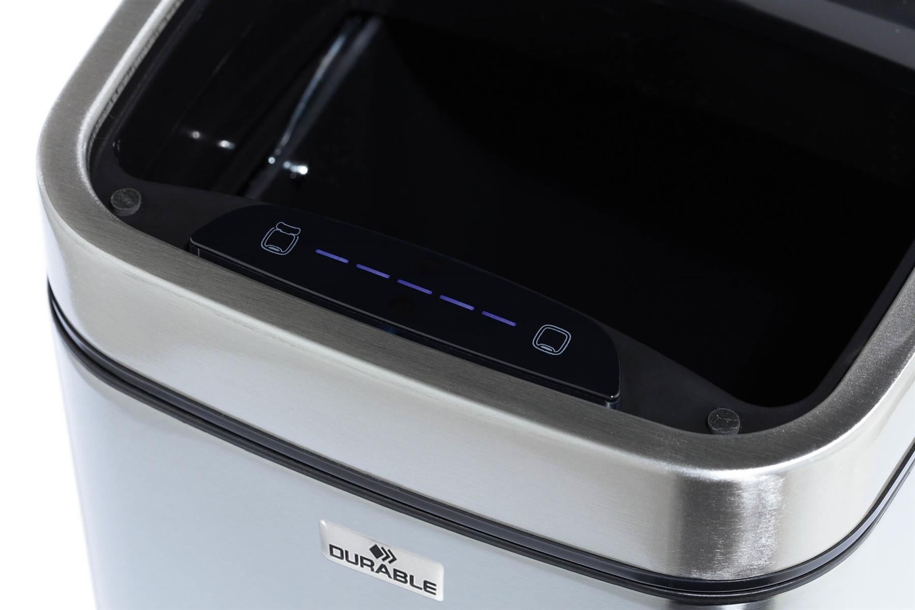Durable Motion Sensor Bin | Smart Automatic Steel Kitchen Waste Bin | 6L Silver