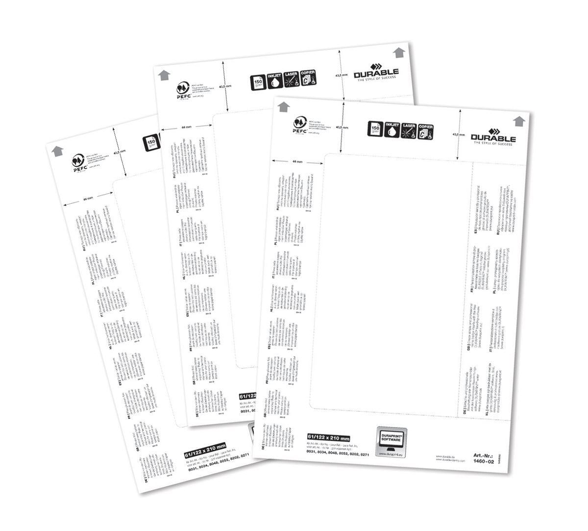 Durable BADGEMAKER Printable Table Place Name Inserts | 20 Cards | 61x210mm