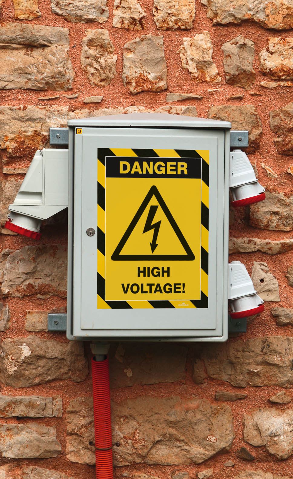 Durable DURAFRAME Magnetic Signage Hazard Frame | 5 Pack | A4 Yellow & Black