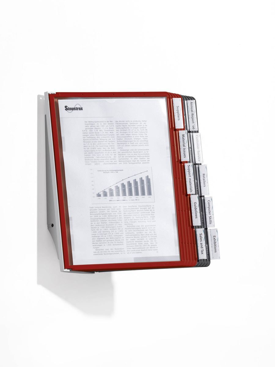 Durable SHERPA WALL 10 Display Panel Document Split Flap Index | A4 Colour Coded