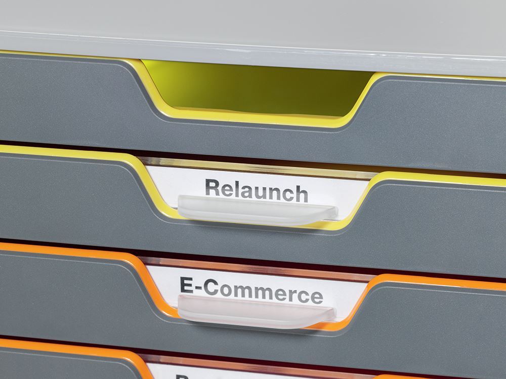 Durable VARICOLOR Desktop Organiser 10 Drawer Colour Coded Modular Storage | A4+