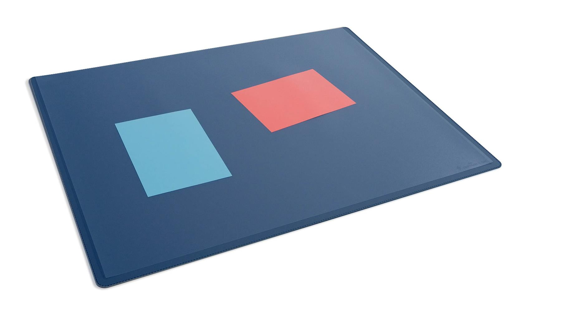 Durable Clear Overlay Non-Slip Desk Mat Notes Protector Pad | 53x40 cm | Blue