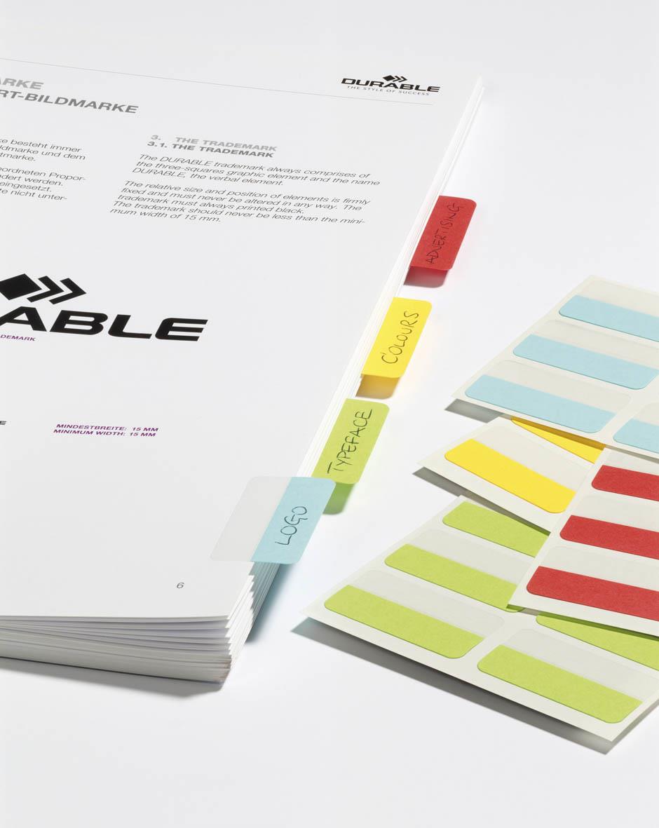 Durable QUICK TAB Self-Adhesive Index Tabs Page Marker | 48 Pack | Assorted
