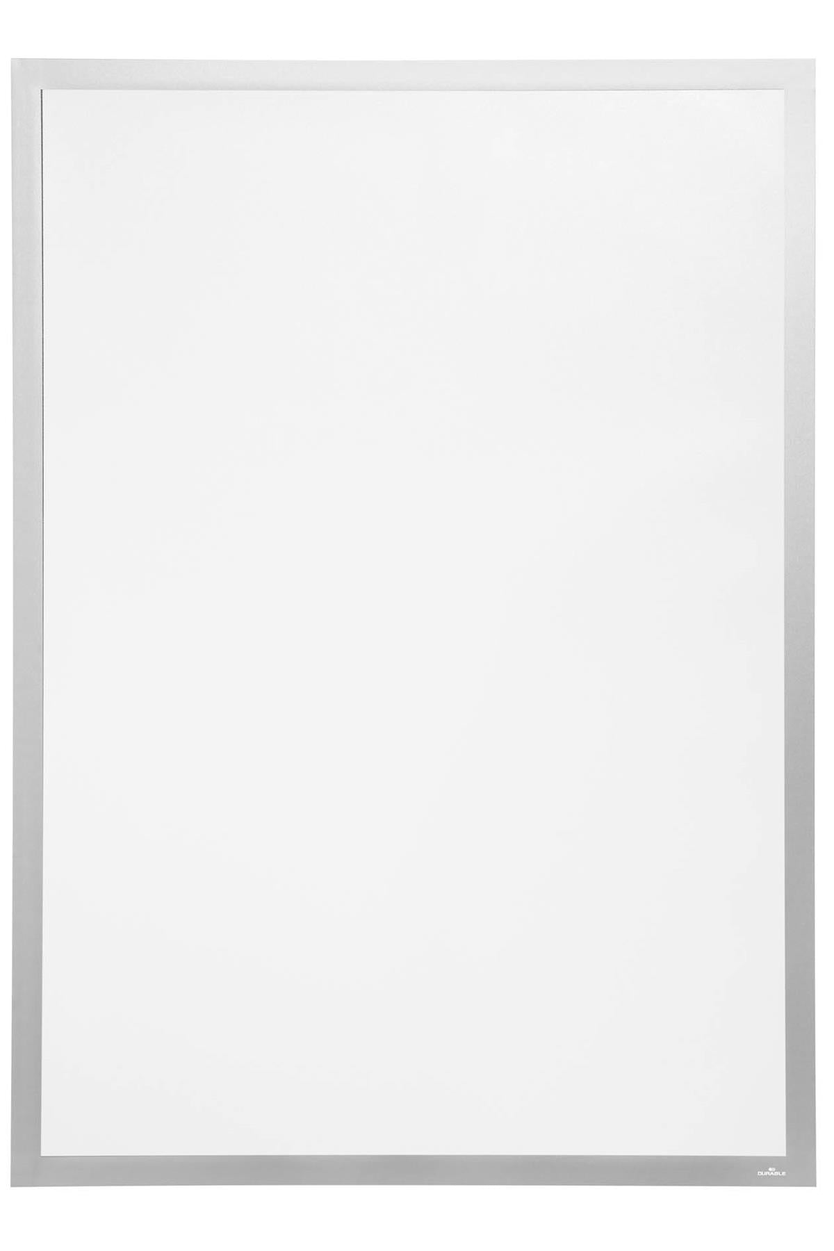 Durable DURAFRAME UV Poster Adhesive Magnetic Signage Frame | 70x100 cm | Silver