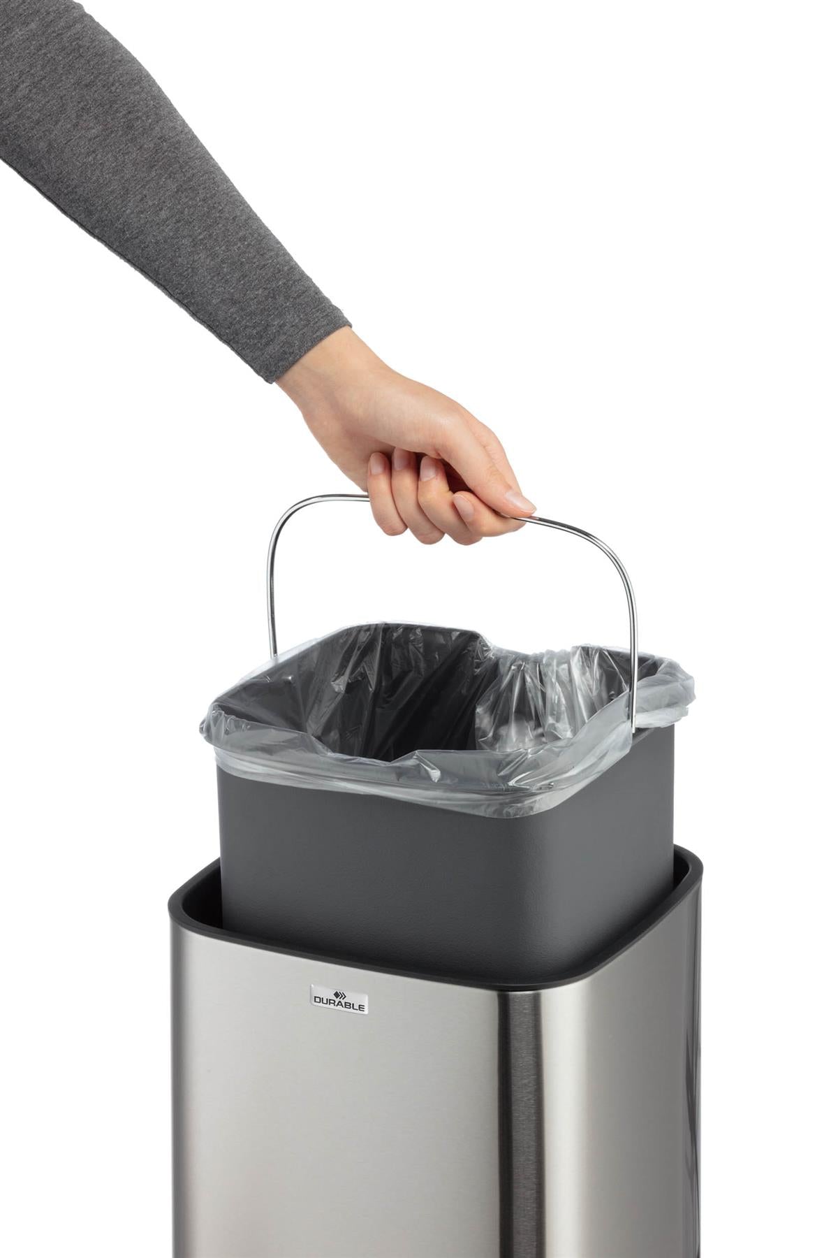 Durable Motion Sensor Bin | Smart Automatic Steel Kitchen Waste Bin | 12L Silver