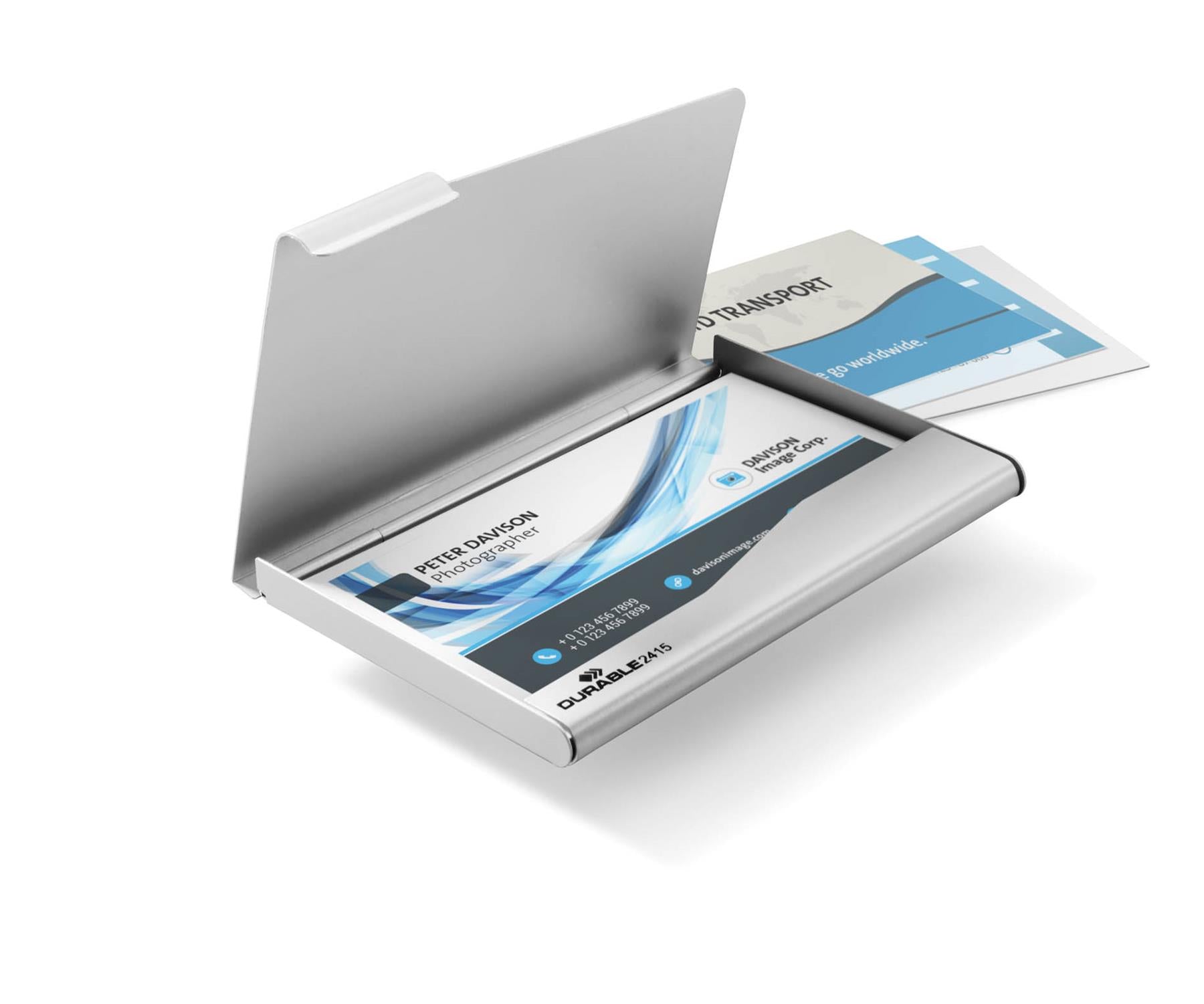 Durable Slim Recycled Aluminium Business Card Holder RFID | for 20 Cards | Metal
