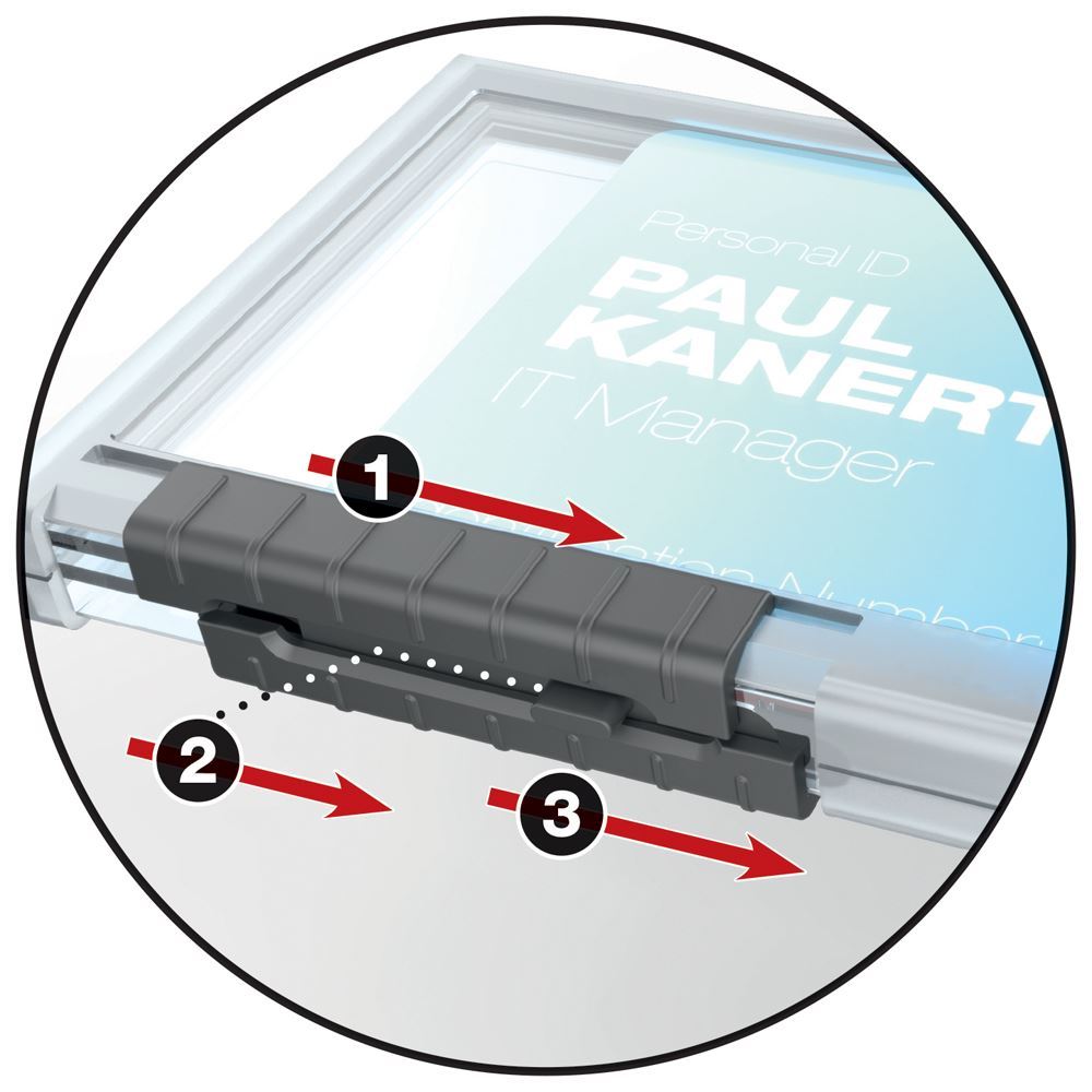 Durable PUSHBOX Trio 3 Card Security Pass ID Holder | 10 Pack | Clear
