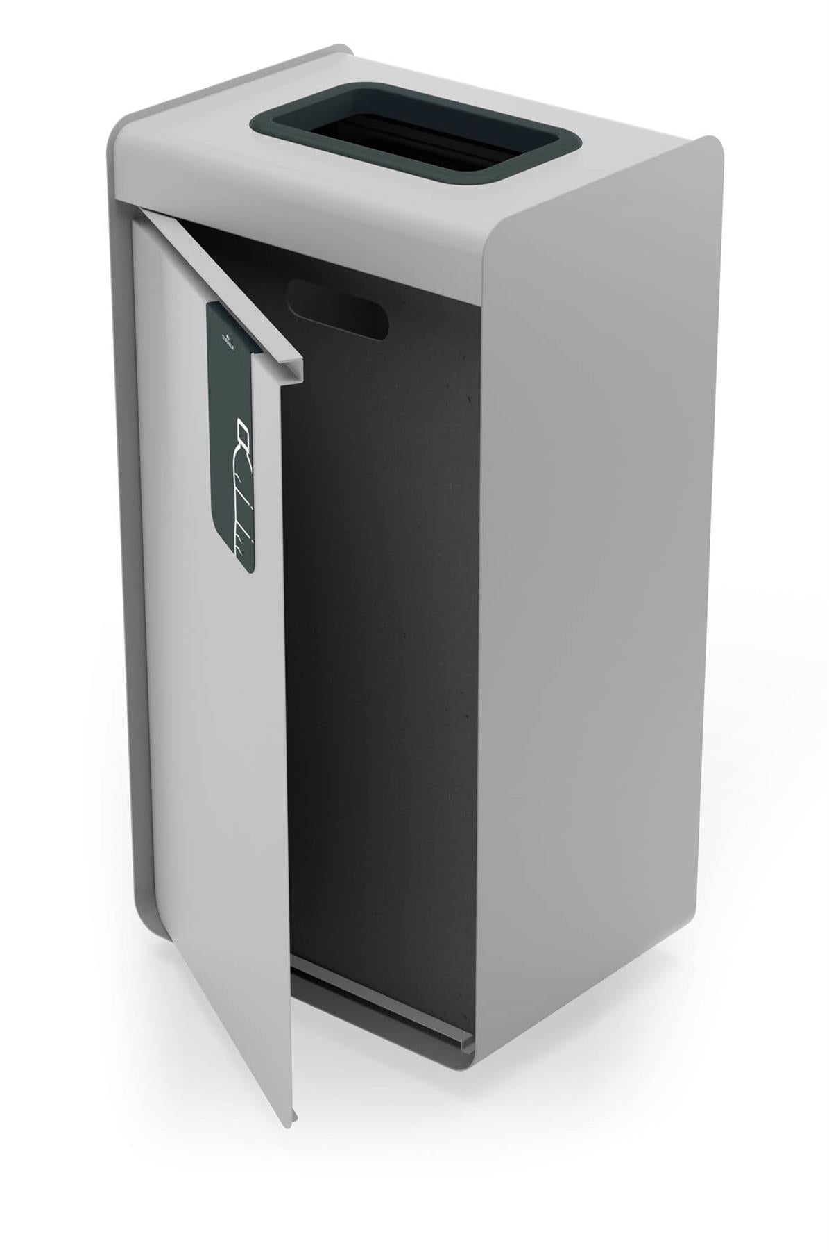 Durable 55L General Waste Bin | Sheet Steel Recycling Separation Bin | DURASORT