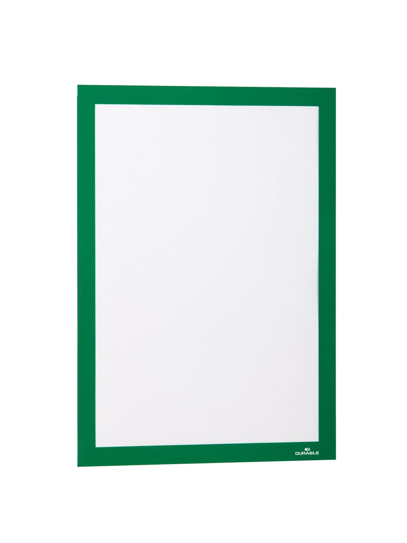 Durable DURAFRAME Self Adhesive Magnetic Signage Frame | 10 Pack | A4 Green