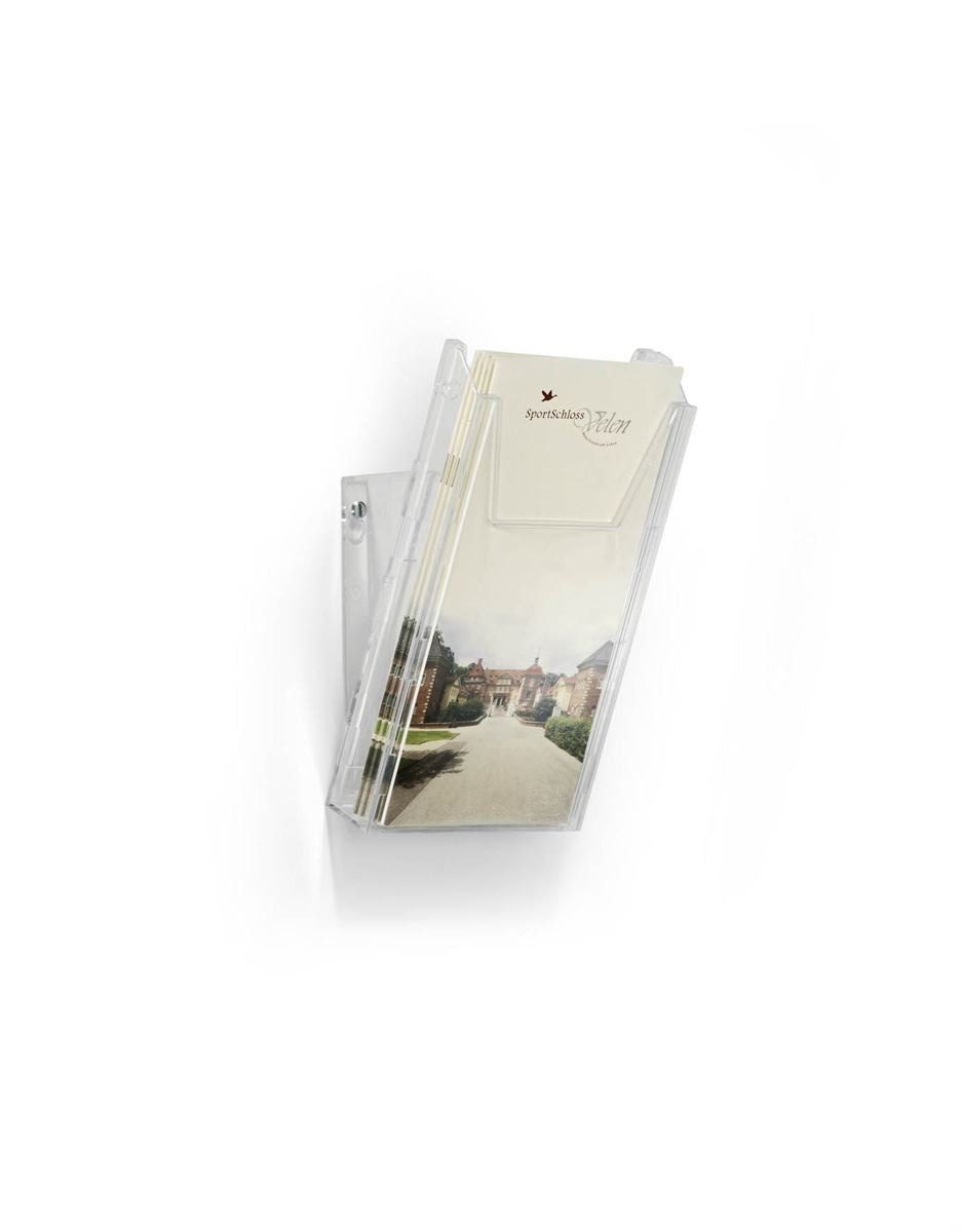 Durable COMBIBOXX Stand & Wall Literature Tray | 1/3 A4 Portrait | Clear